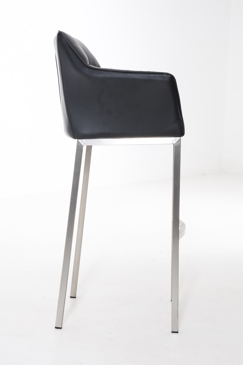 Taburete de bar Damaso cuero sintético con base de cuatro patas