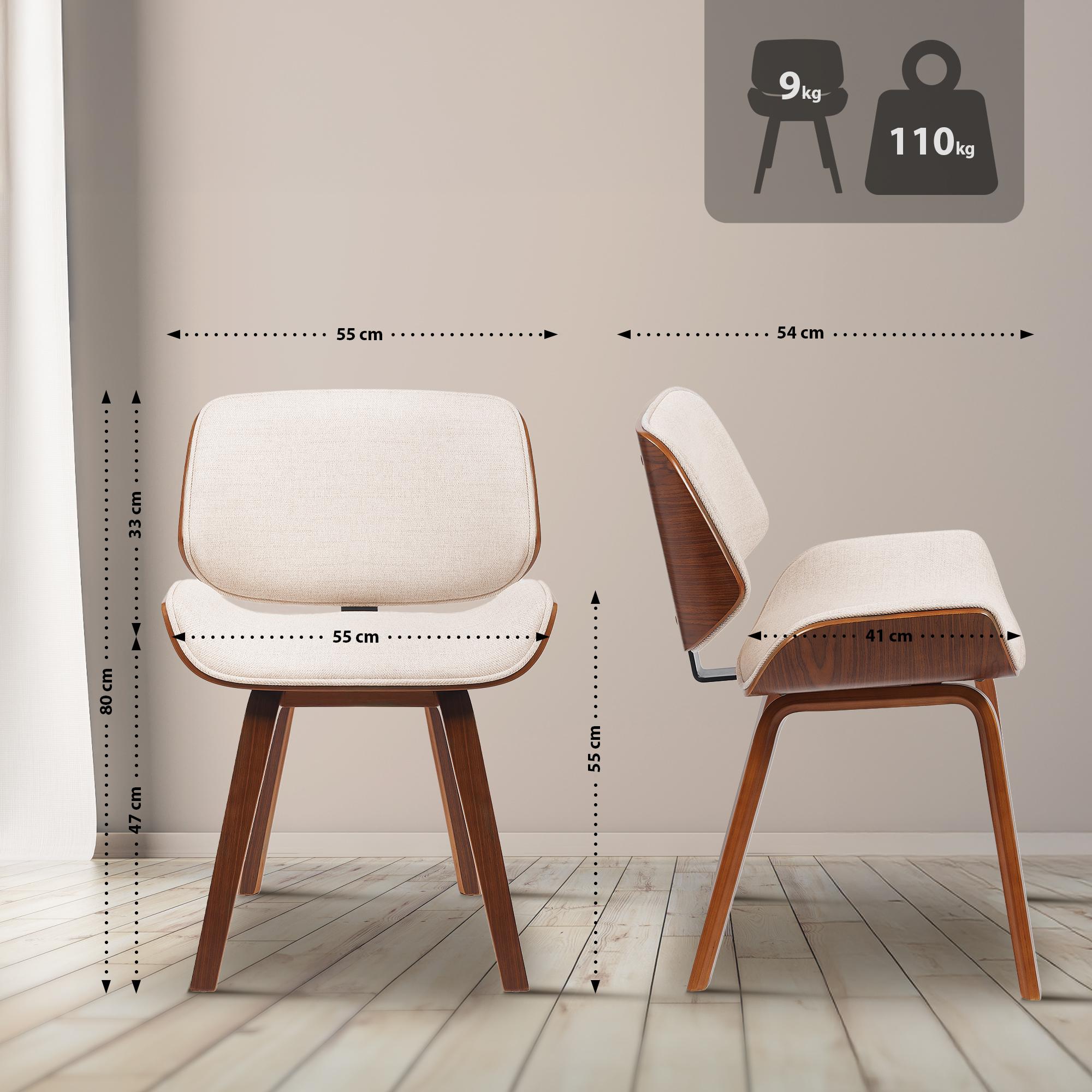 Silla de comedor Beverley de tela