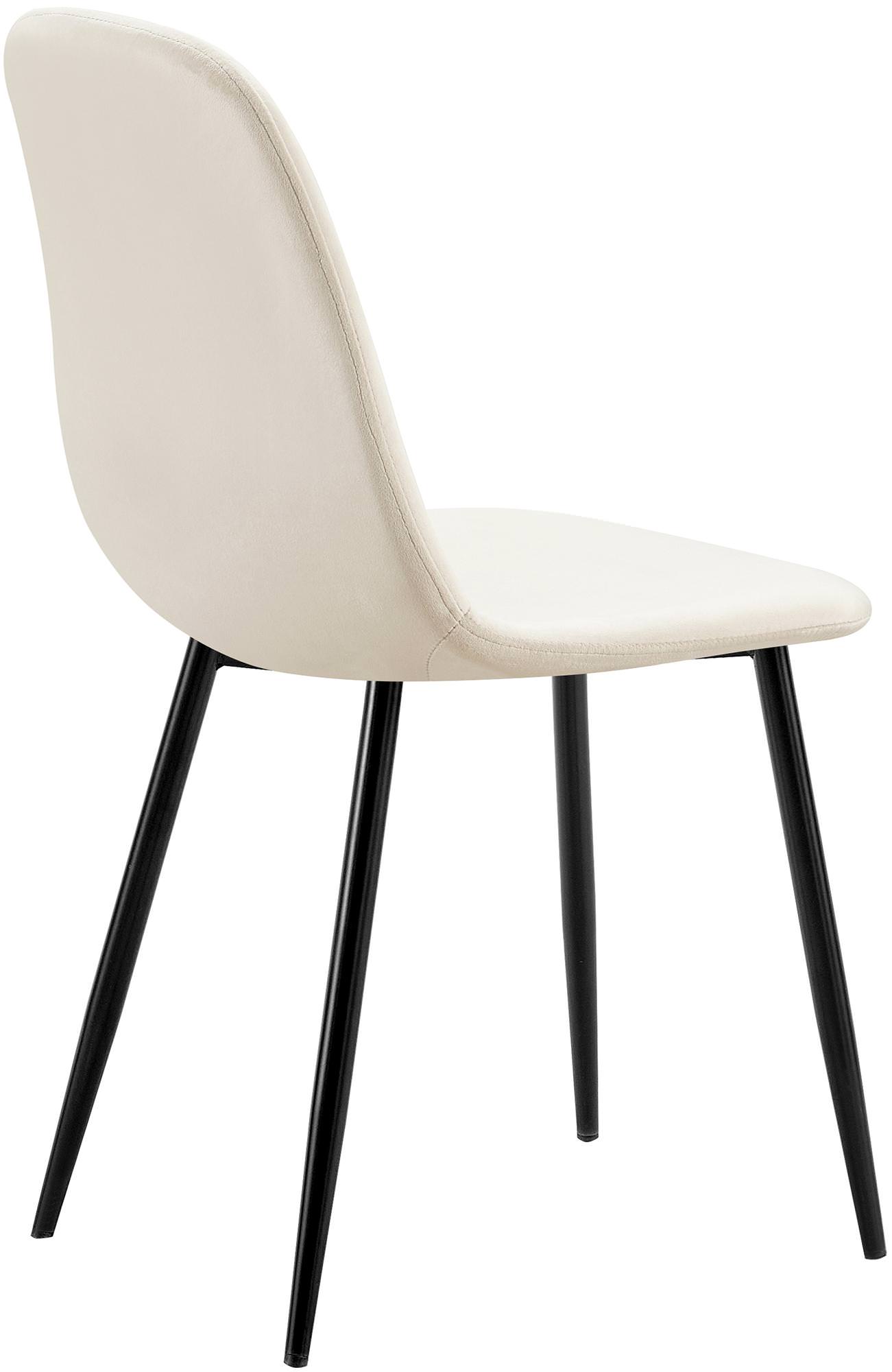 Juego De 4 Sillas de comedor Baxter en terciopelo
