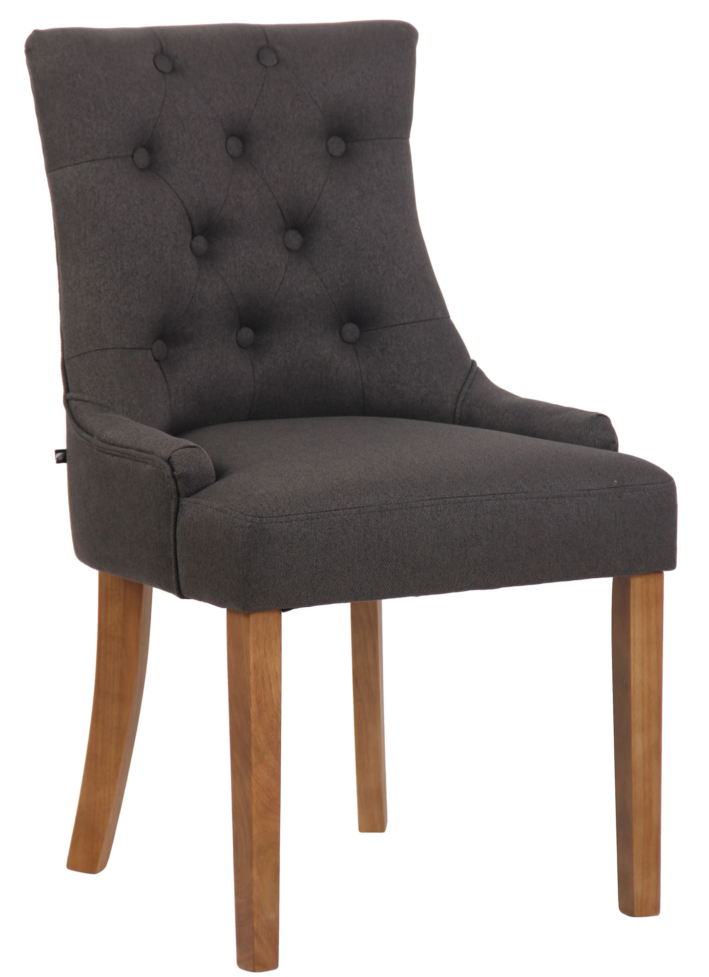 Silla De Comedor Inverness De Tela En Esltilo Chesterfield