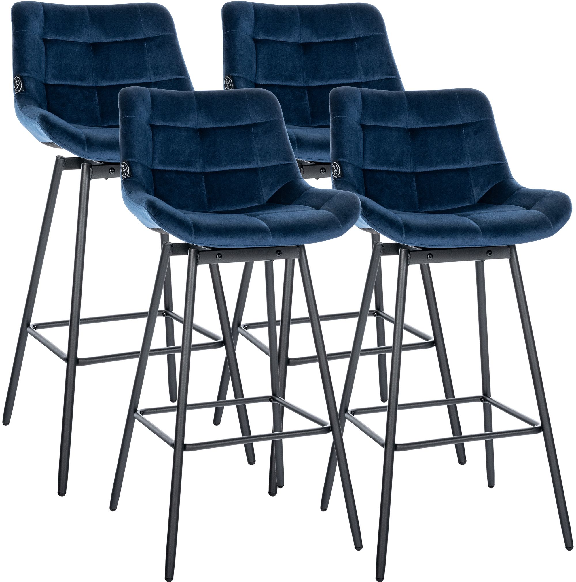 Juego de 4 taburetes de bar Weston giratorios