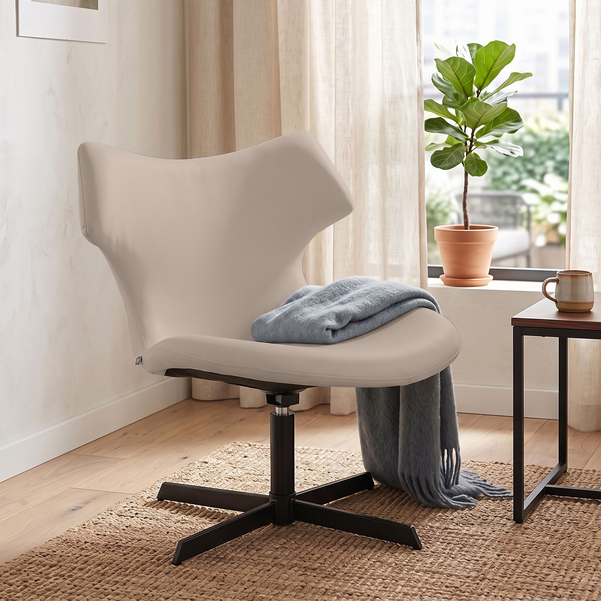 Set de 2 sillas lounge Welland de polipiel