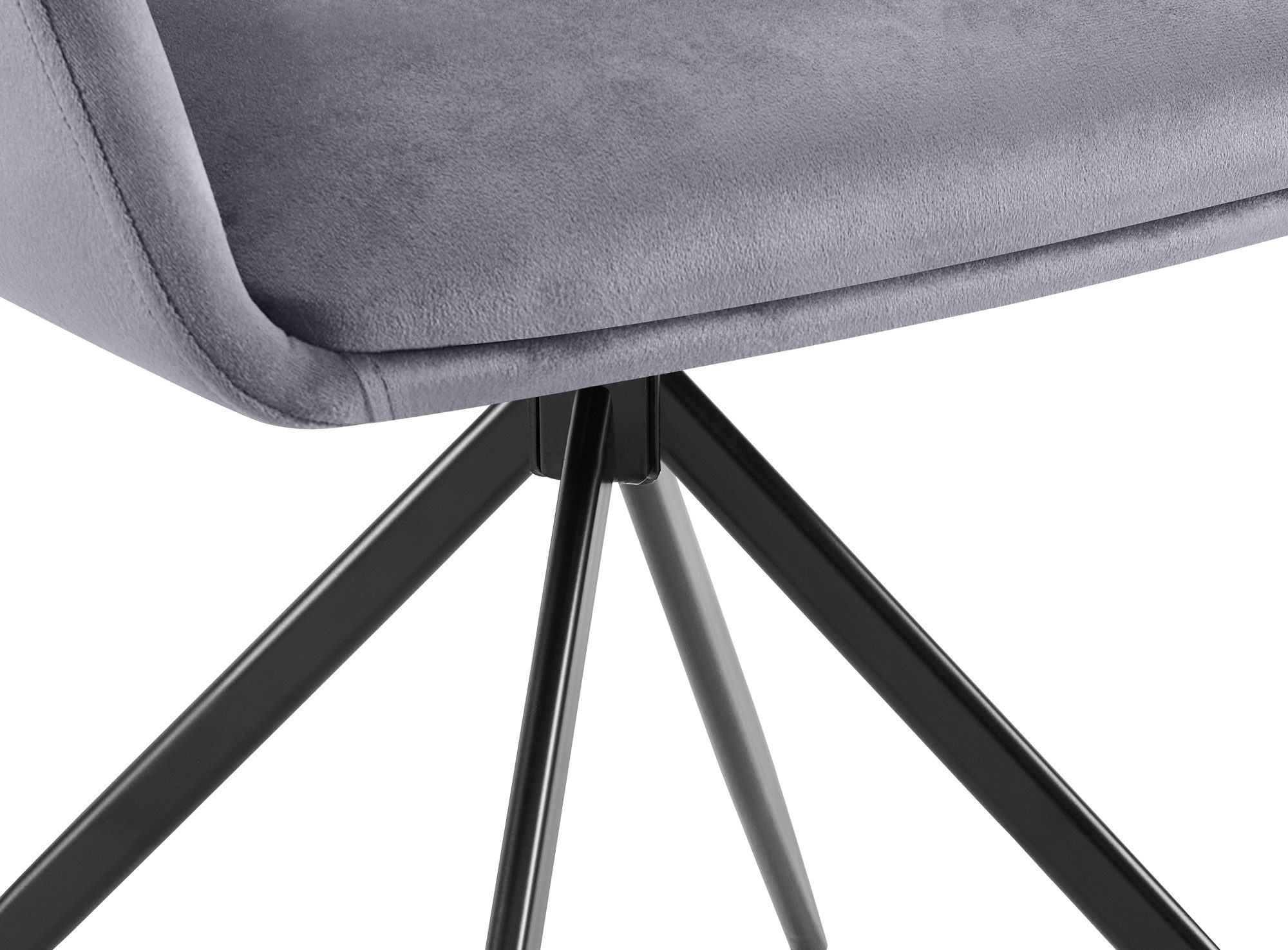 Silla de comedor Olema en terciopelo