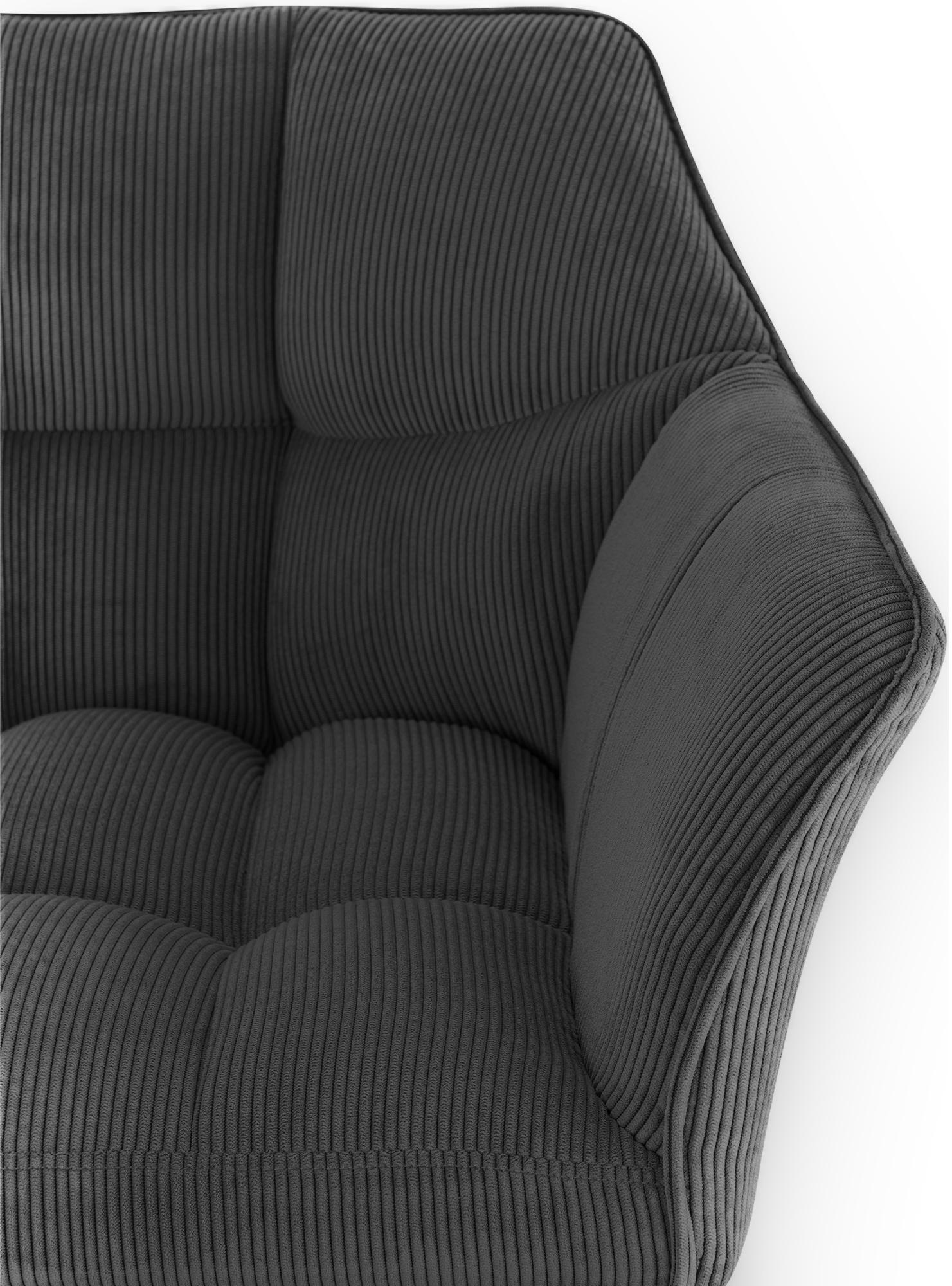 Taburete de bar Damaso Cord con base de cuatro patas