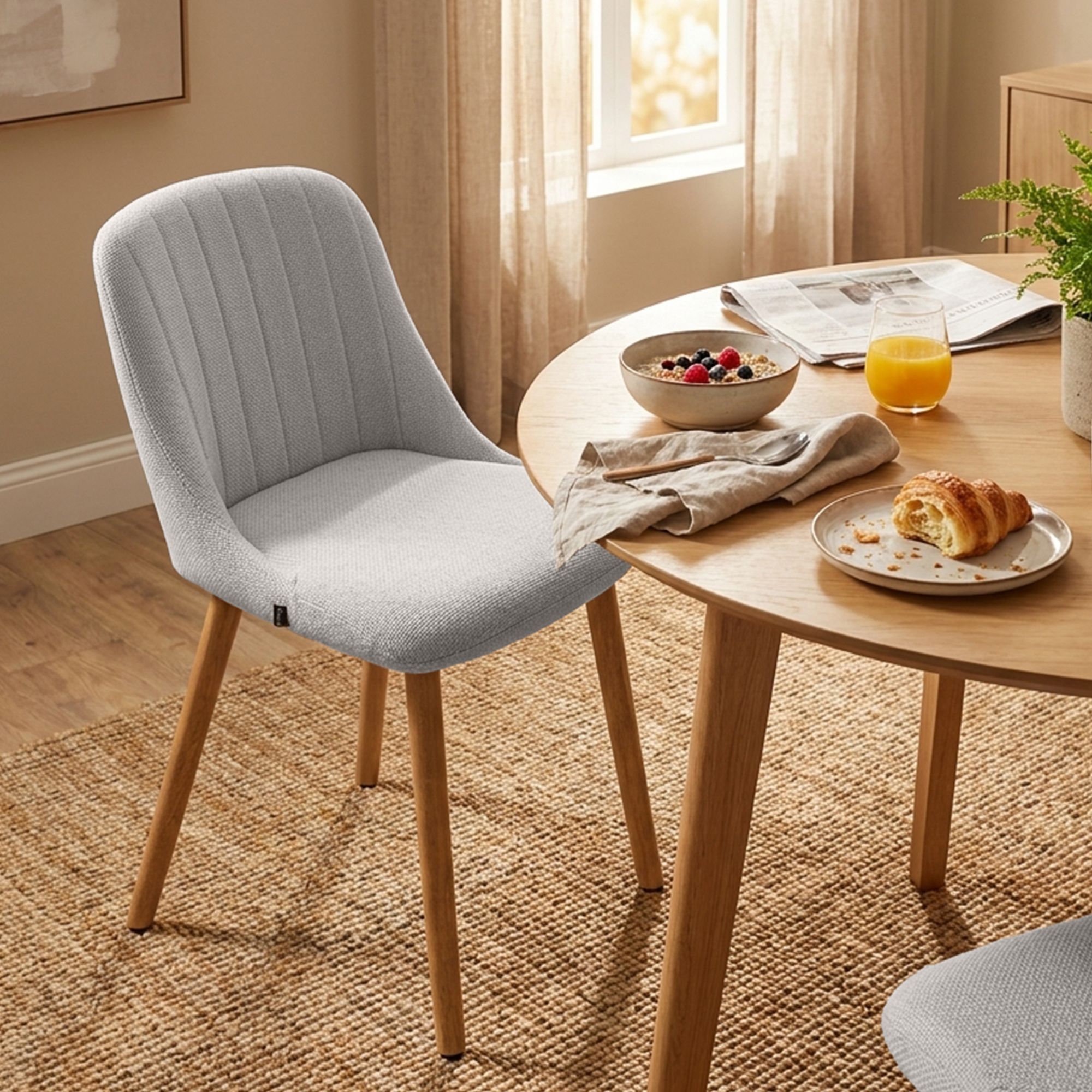 Silla de comedor Arie tapizada