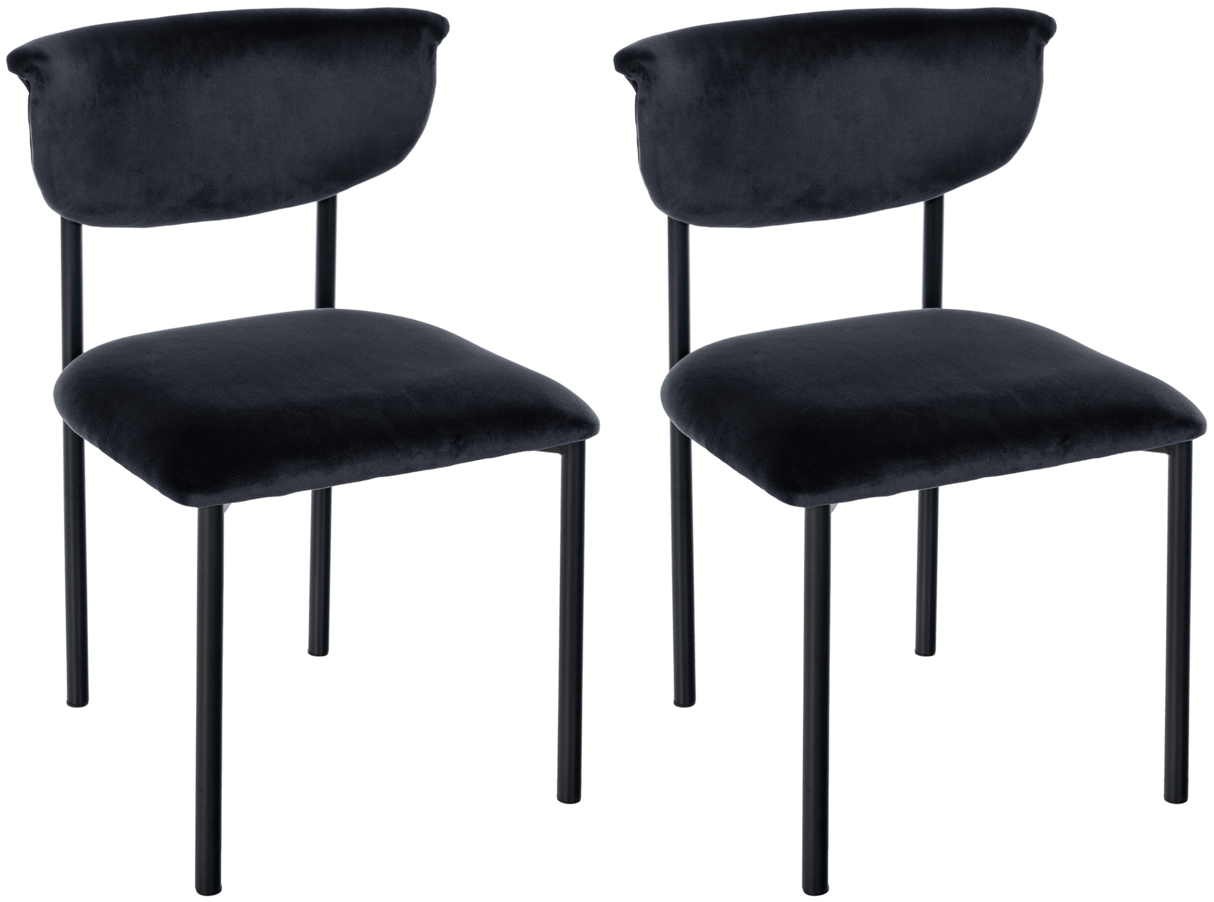 Juego de 2 sillas de comedor Gambell terciopelo