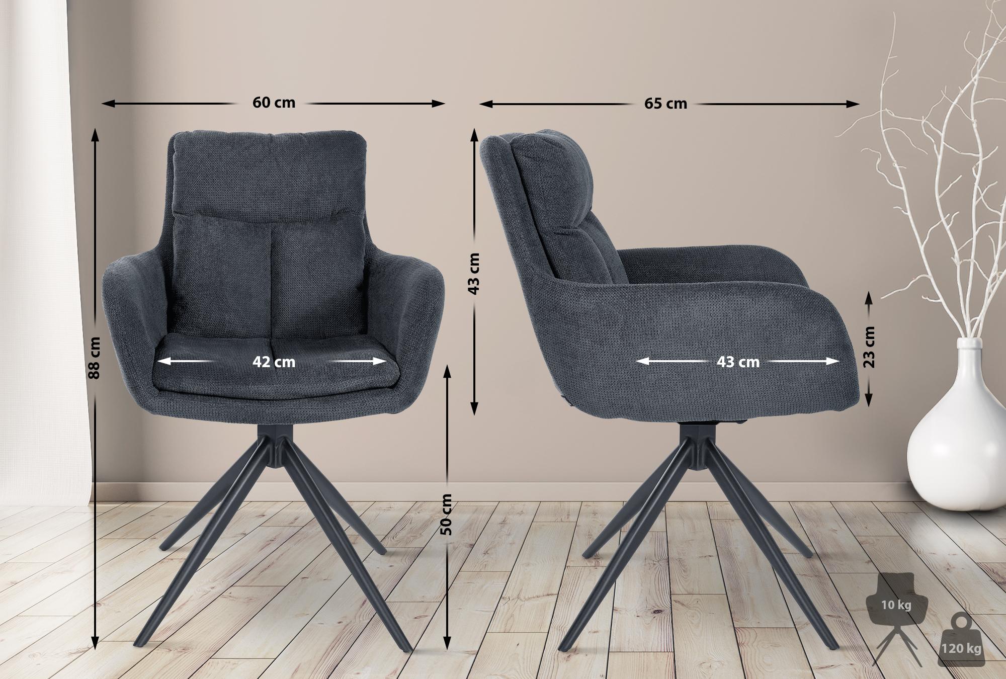 Silla de comedor Vilas de tela