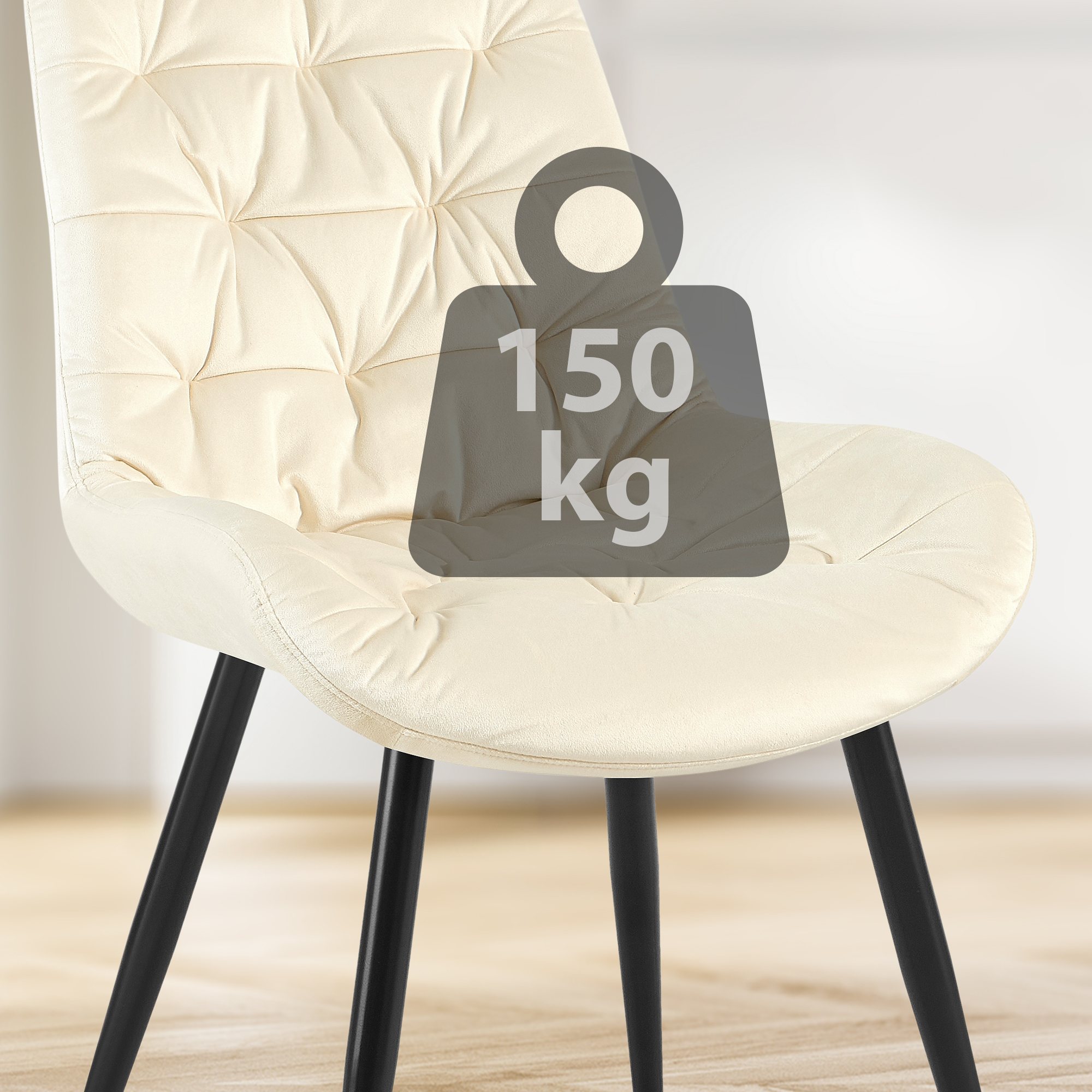 Silla de comedor de terciopelo Rossford