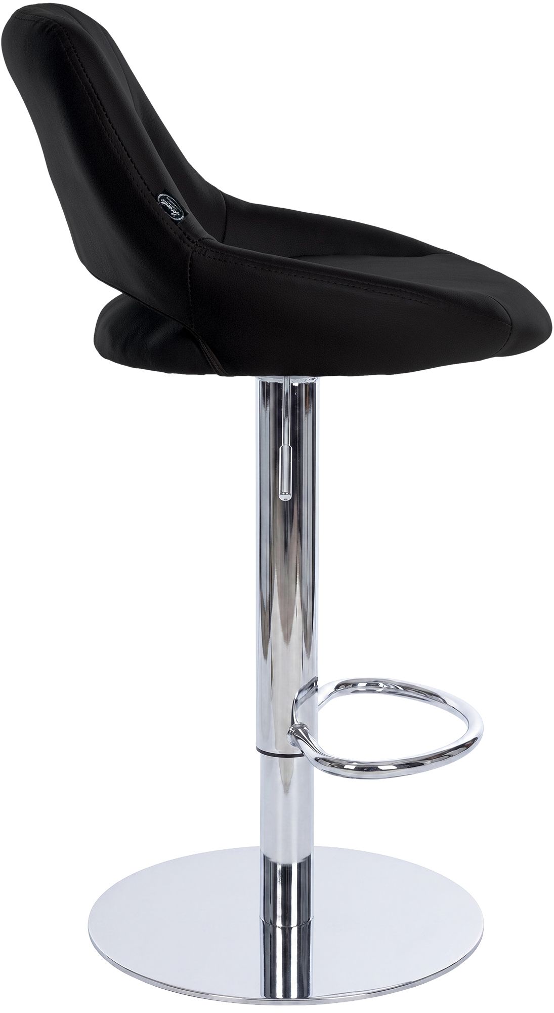 Set de 2 taburetes de bar Milet cromados con base extra pesada