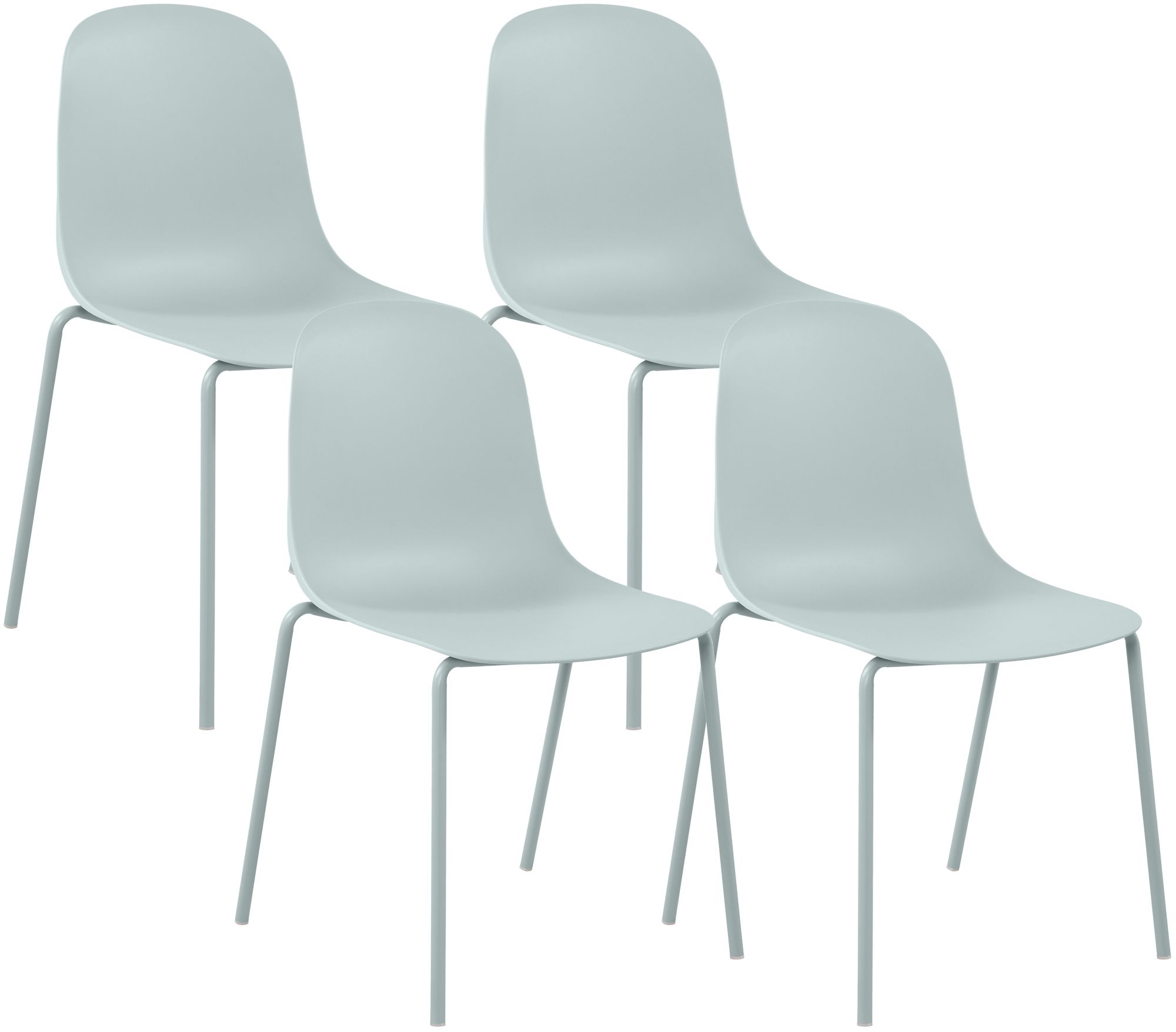 Set de 4 sillas apilables Hardin