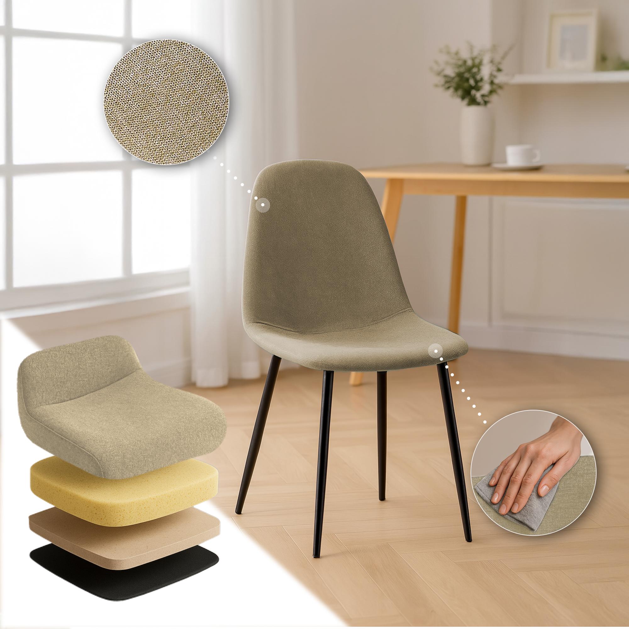 Conjunto de 4 sillas de comedor Napier