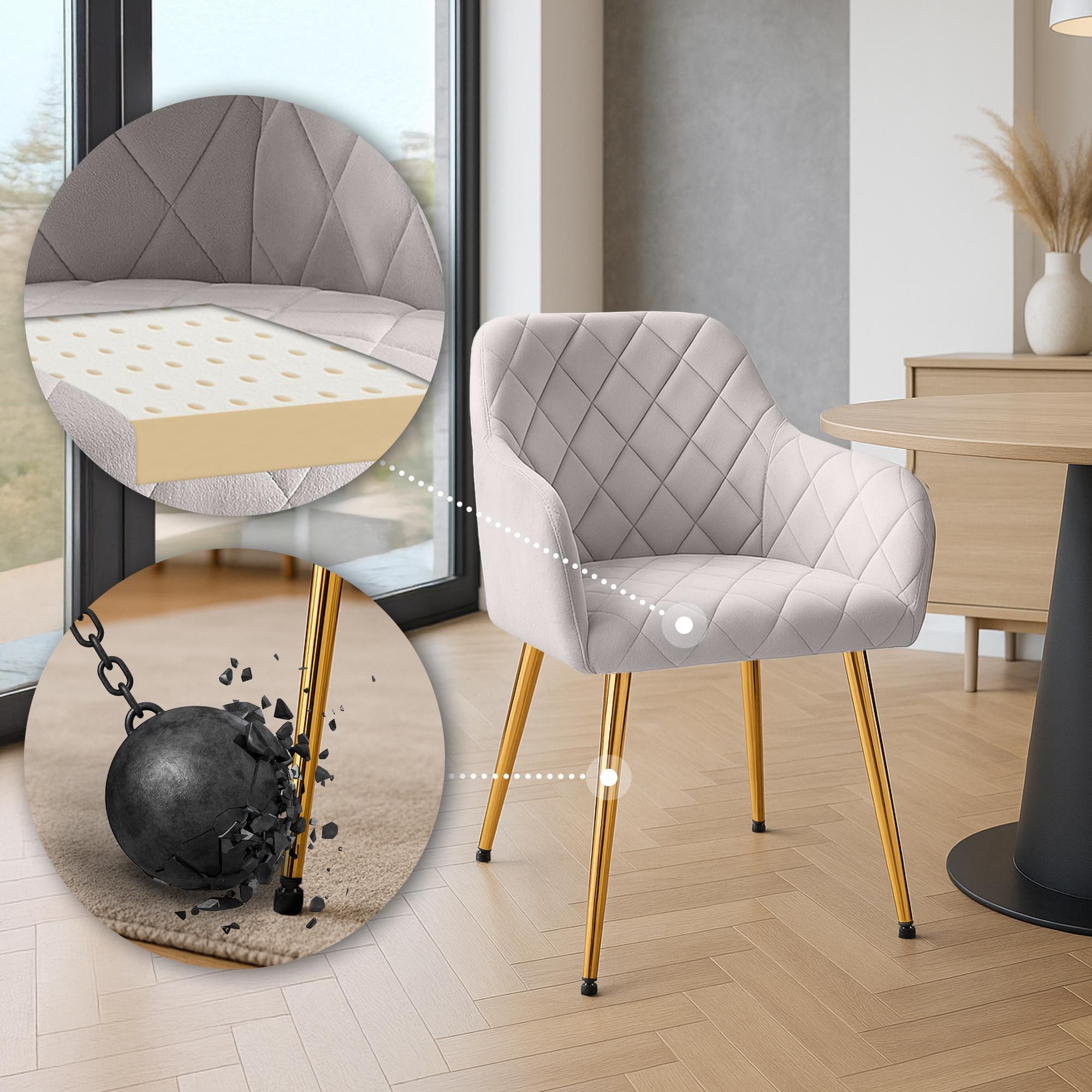 Silla de comedor Monett terciopelo