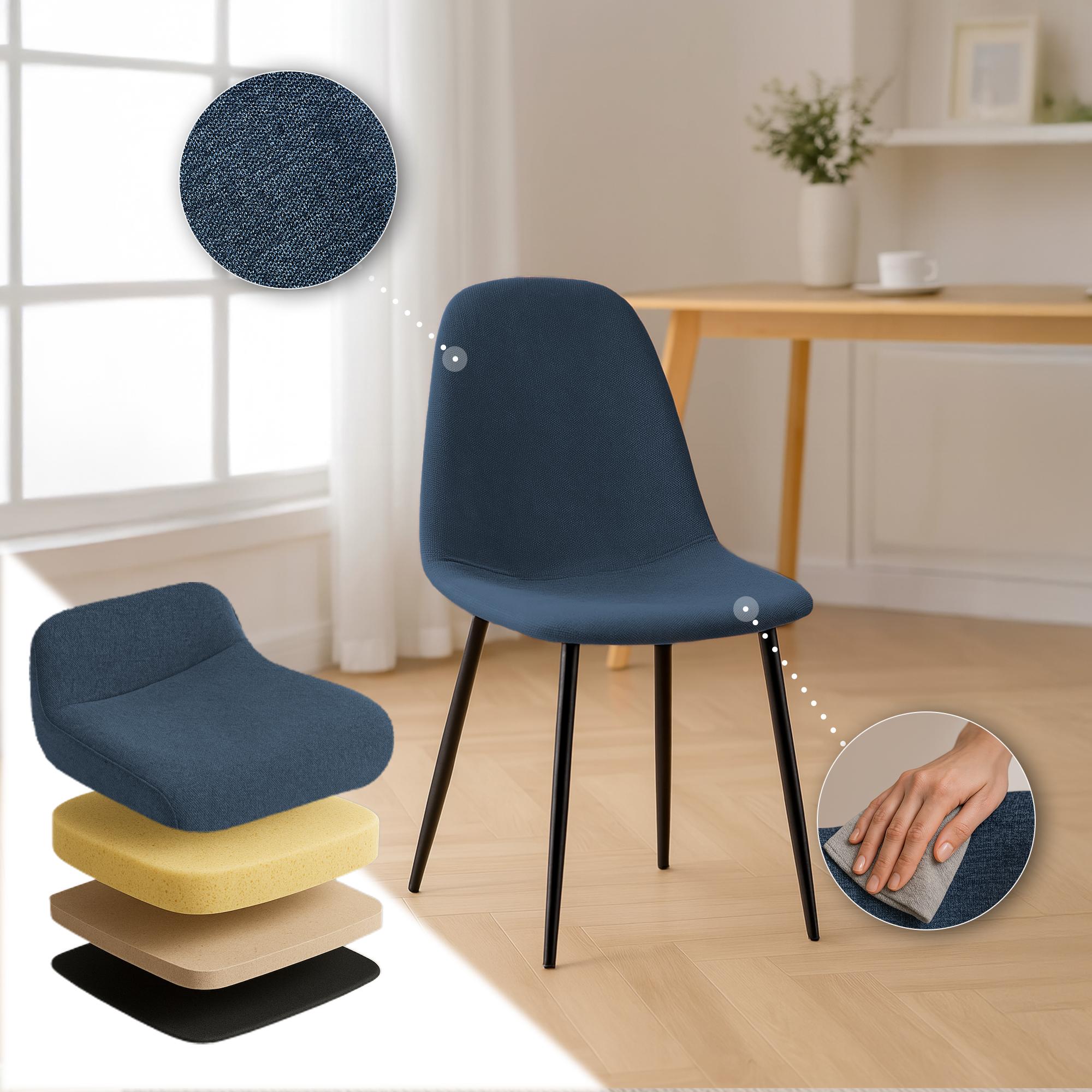 Conjunto de 4 sillas de comedor Napier