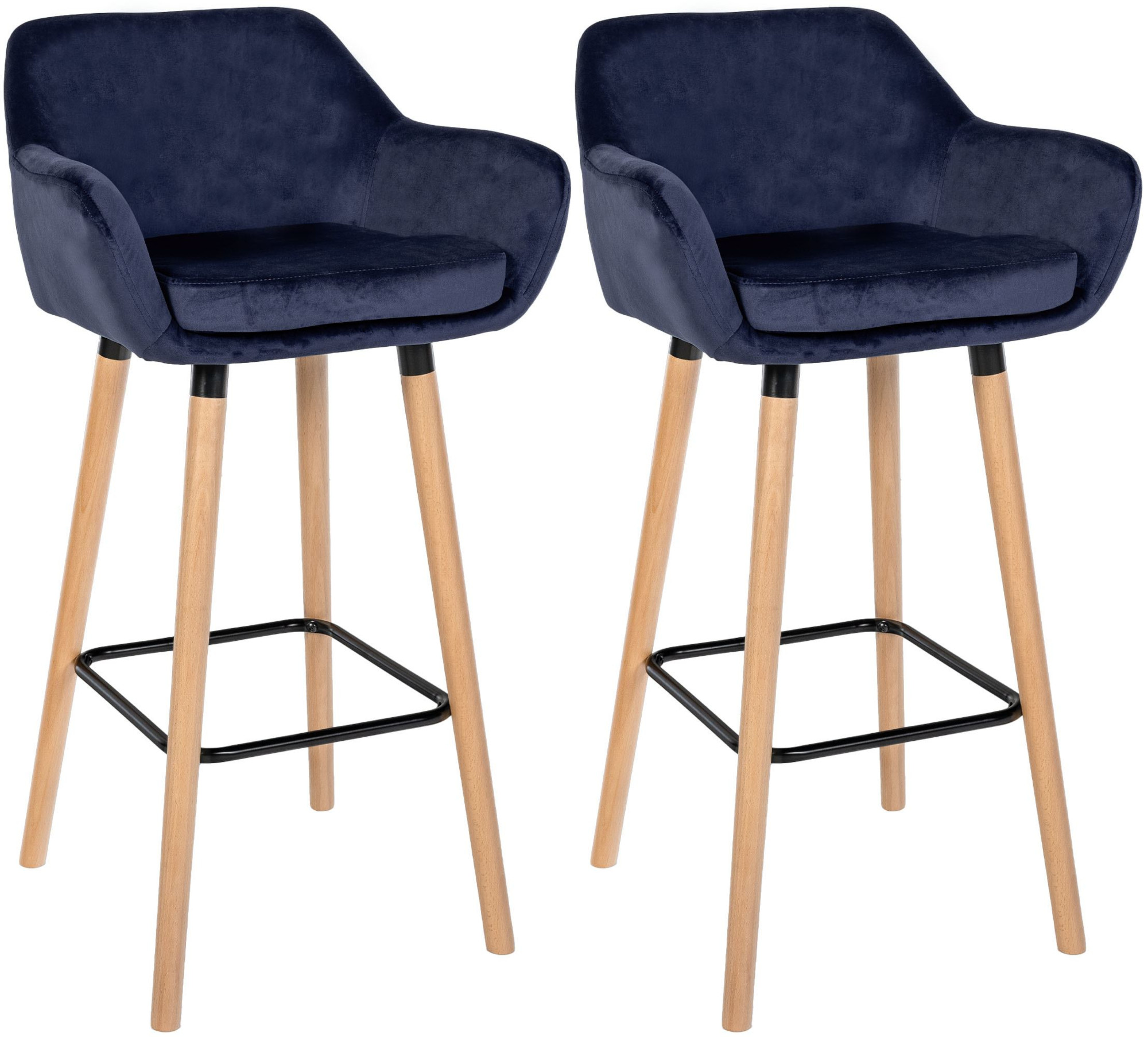 Set de 2 taburetes Grant terciopelo