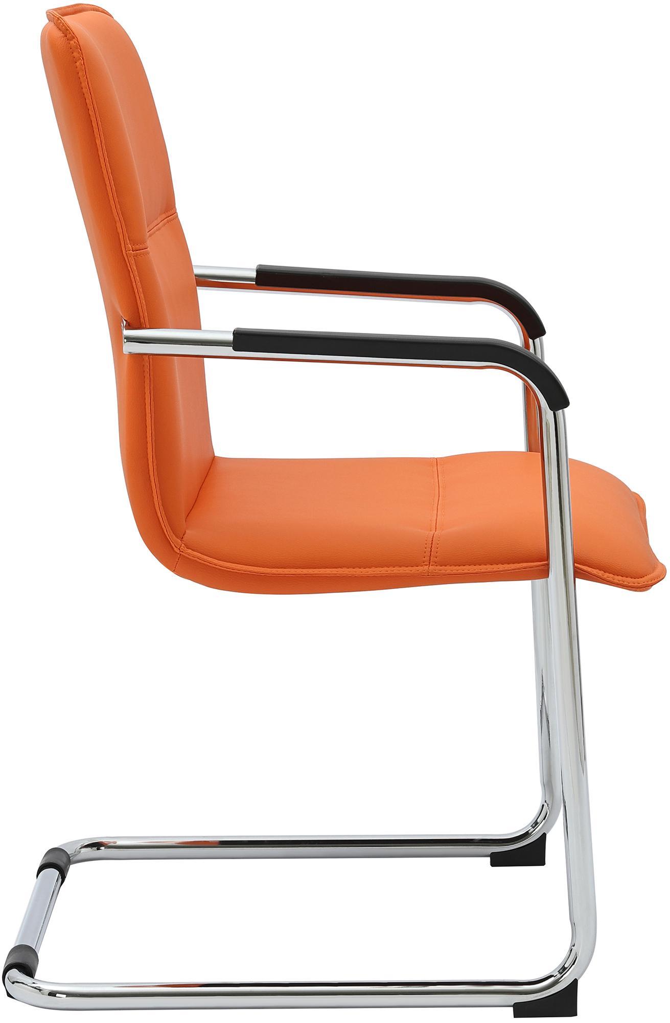 Silla voladiza Seattle de piel sintetica