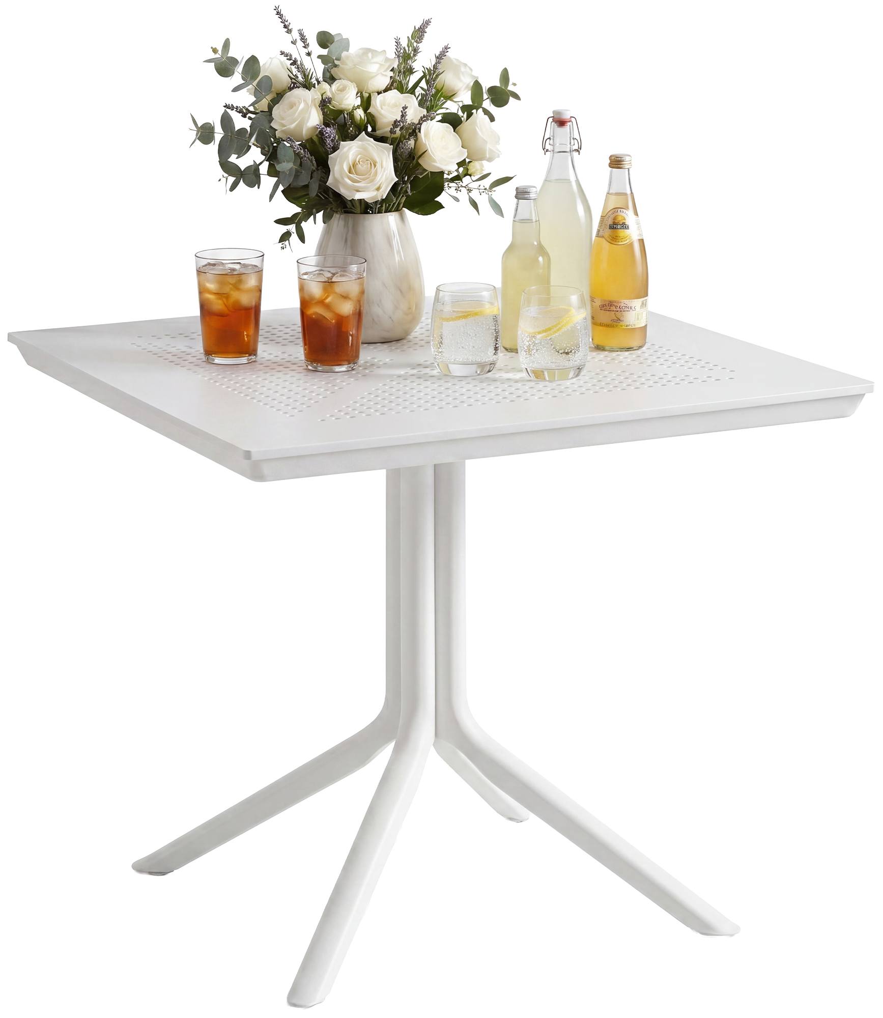 Mesa Lenval 80x80 cm robusta y moderna, perfecta para comedor o cocina