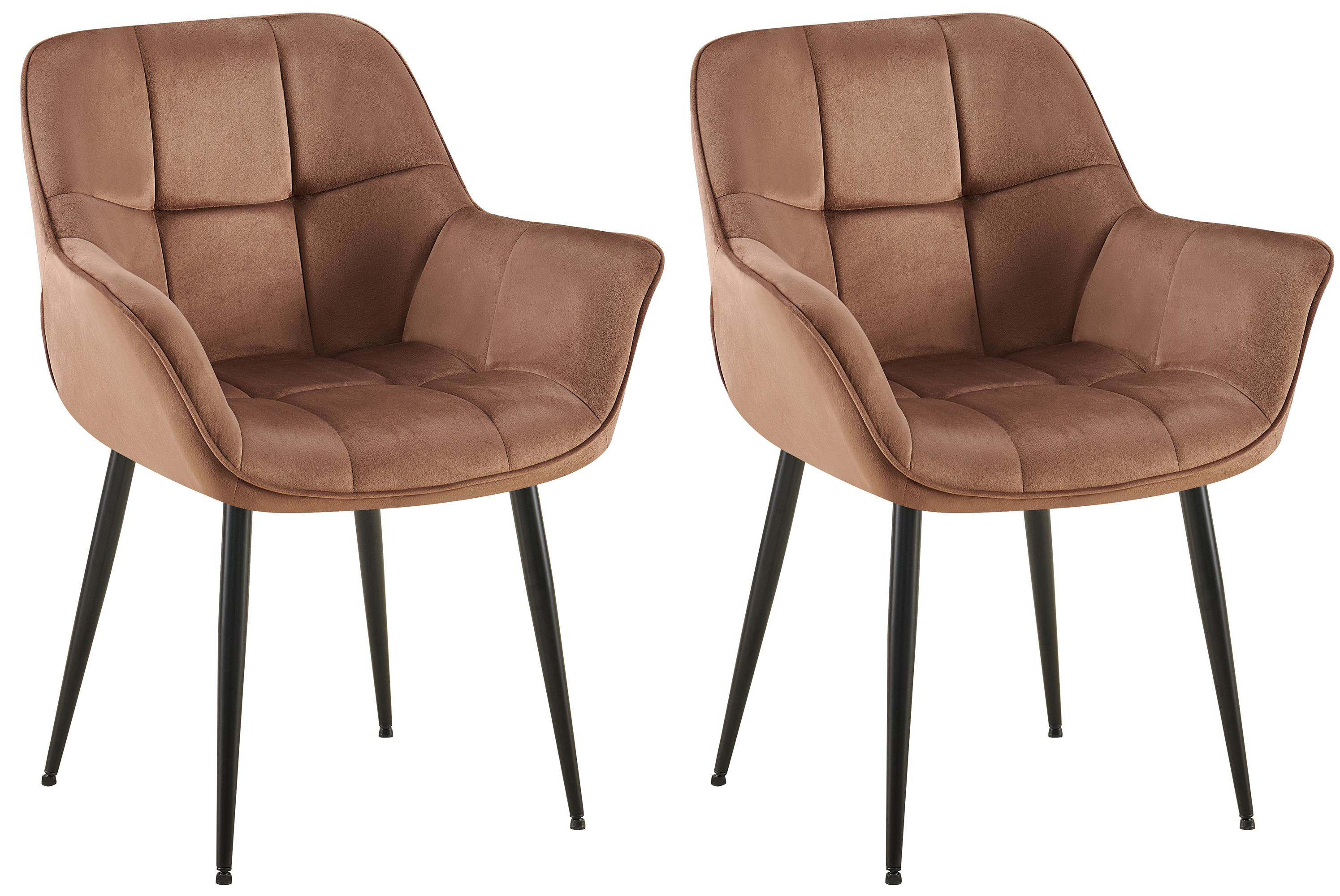 Set de 2 sillas de comedor Rosevilla en terciopelo
