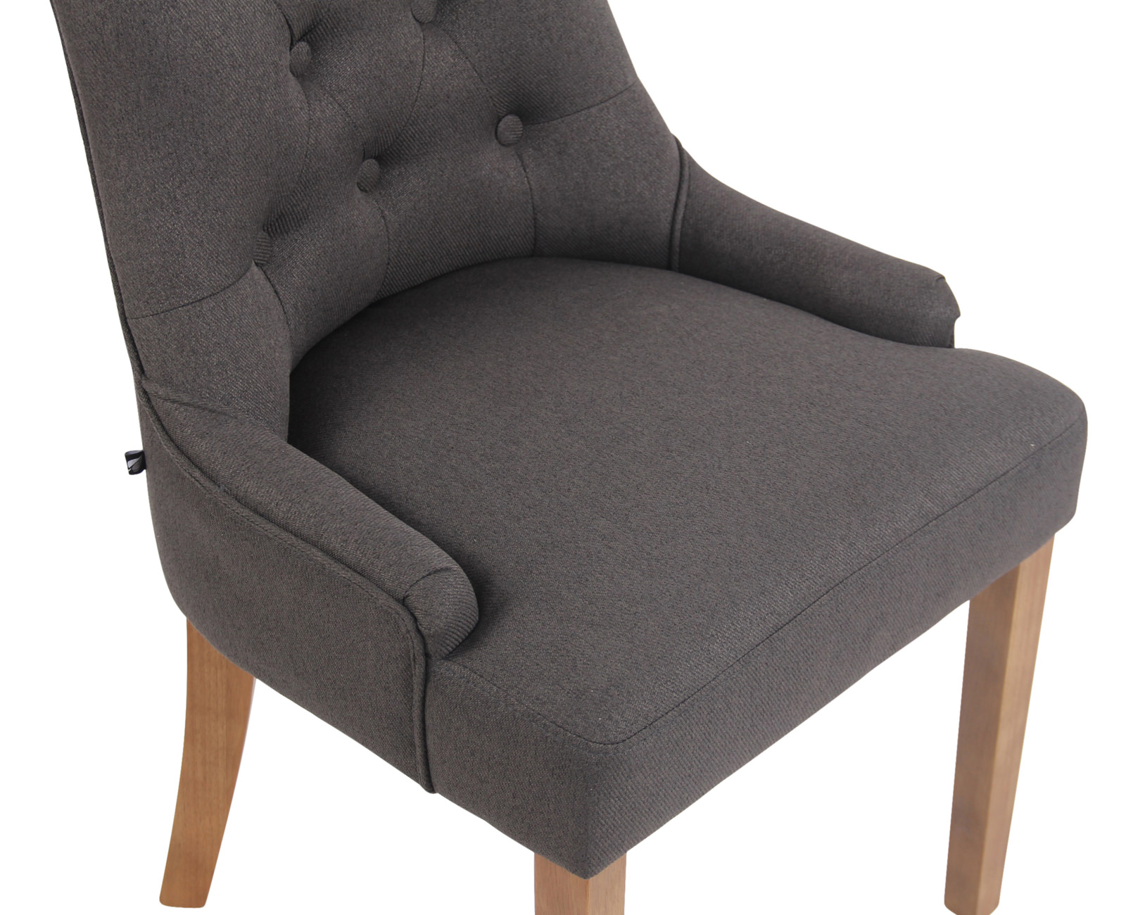 Silla De Comedor Inverness De Tela En Esltilo Chesterfield