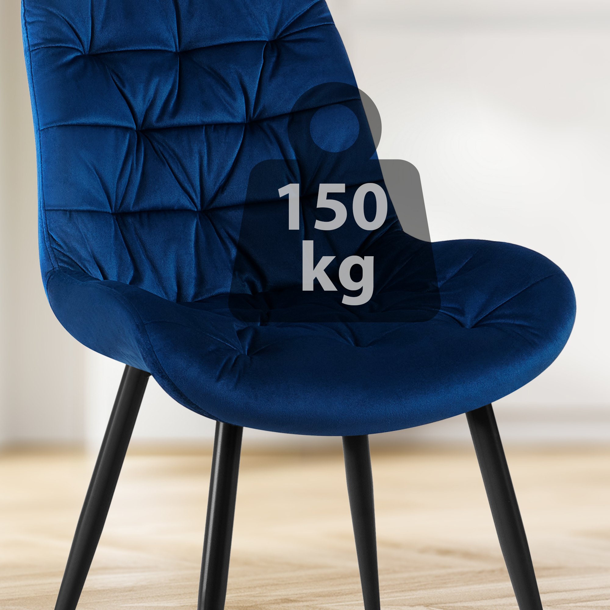 Silla de comedor de terciopelo Rossford