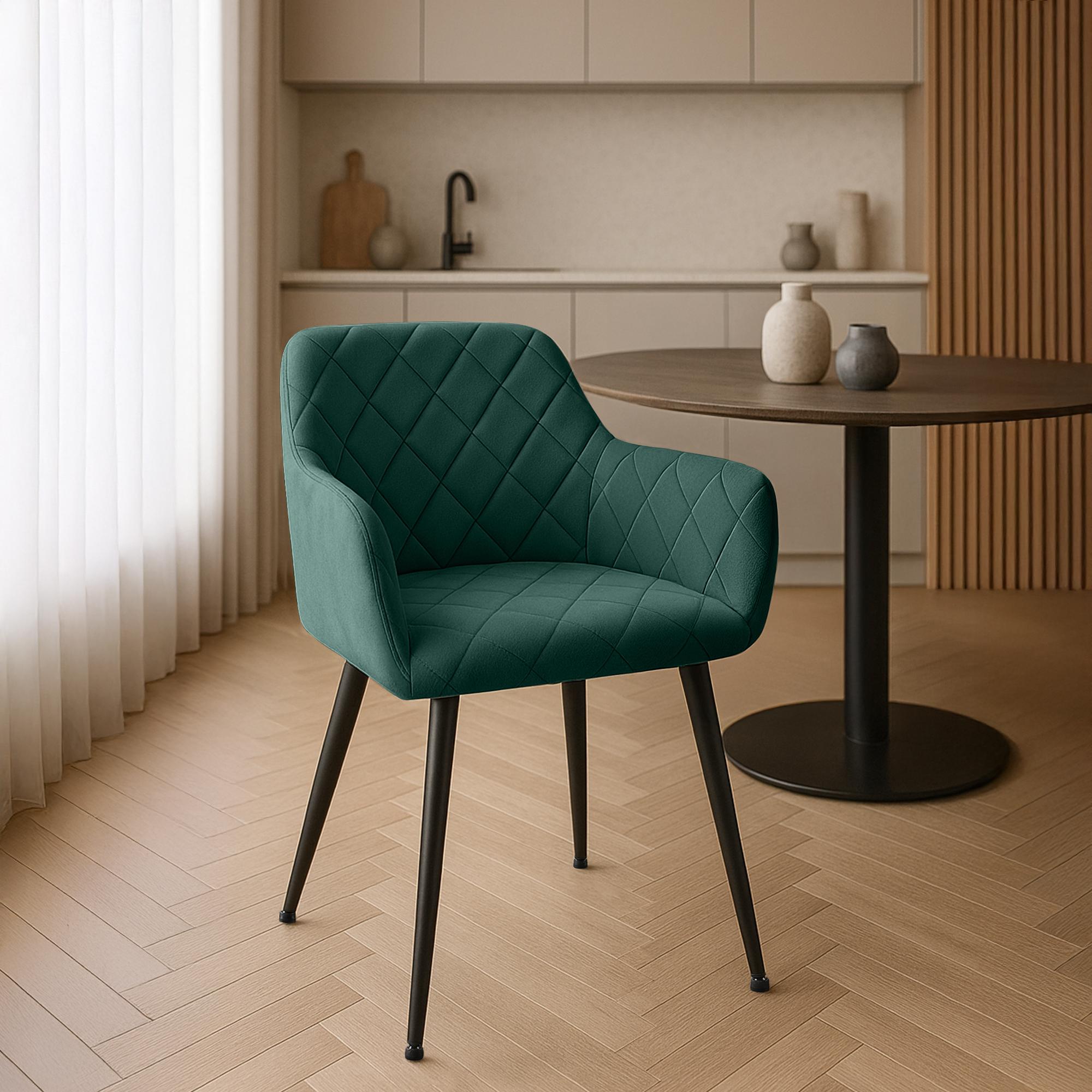 Silla de comedor Monett terciopelo