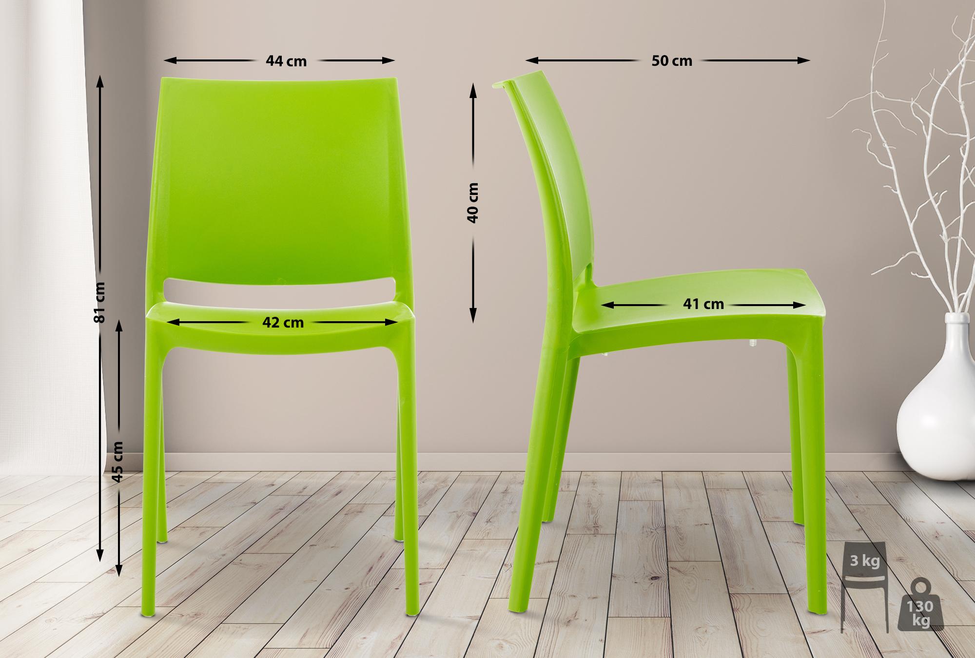 Set de 2 sillas apilables Maya