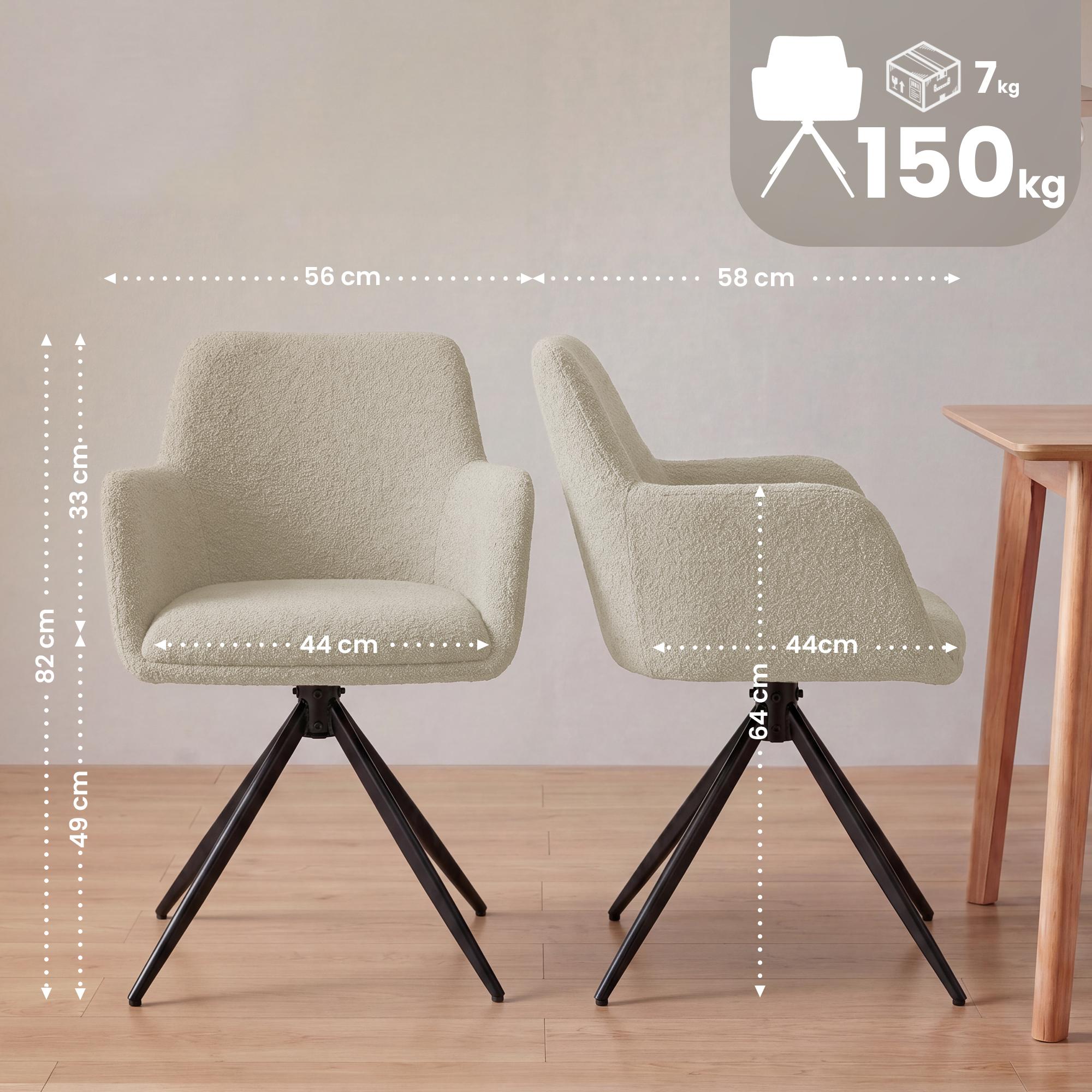 Silla de Comedor Olema de Tejido de Peluche