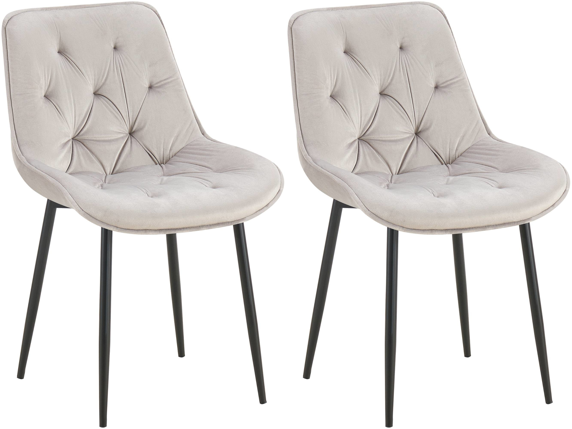 Lote de 2 sillas de comedor Terciopelo Wallace