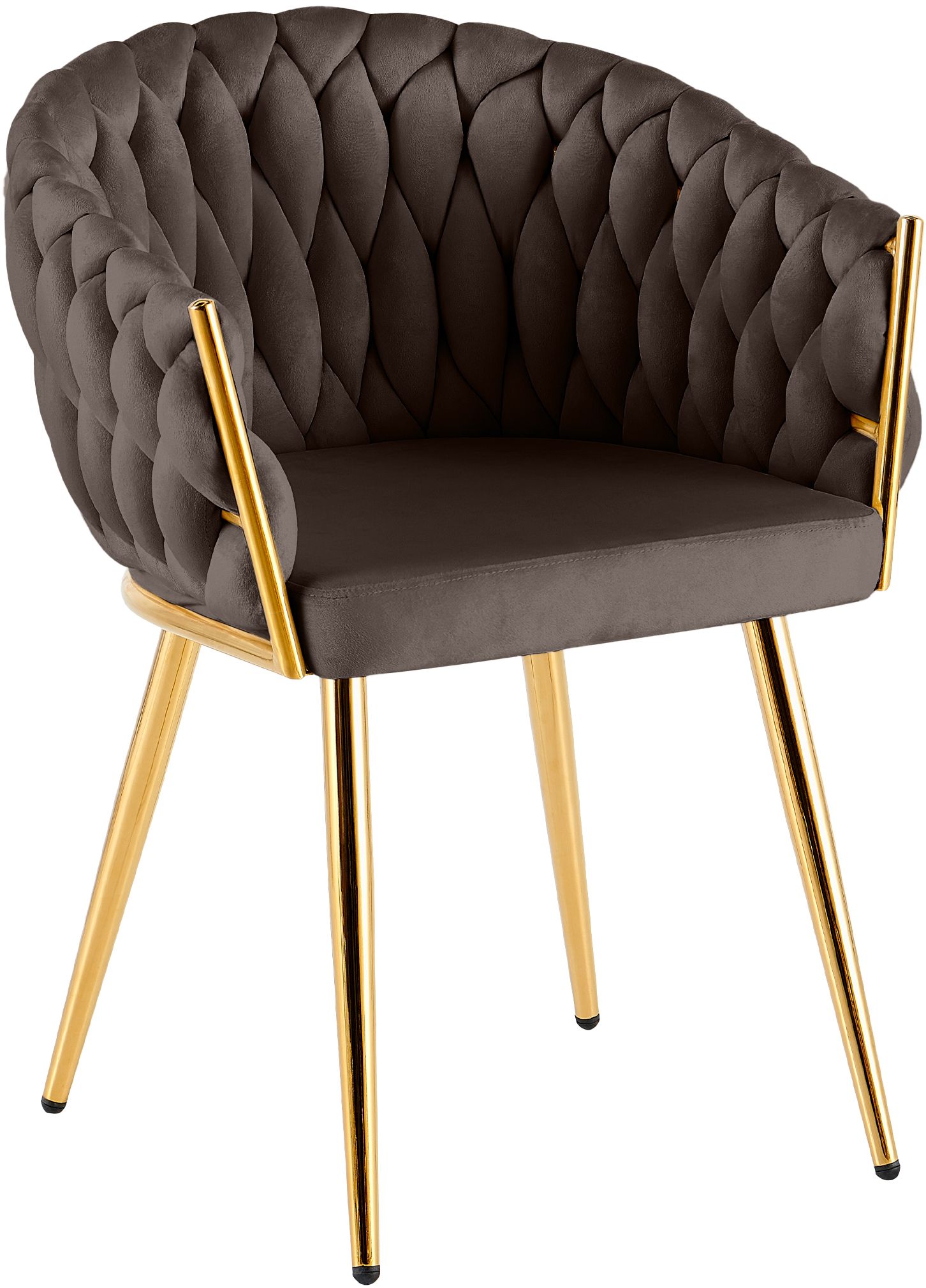 Silla de comedor Molise terciopelo dorado elegante y cómoda para tu hogar