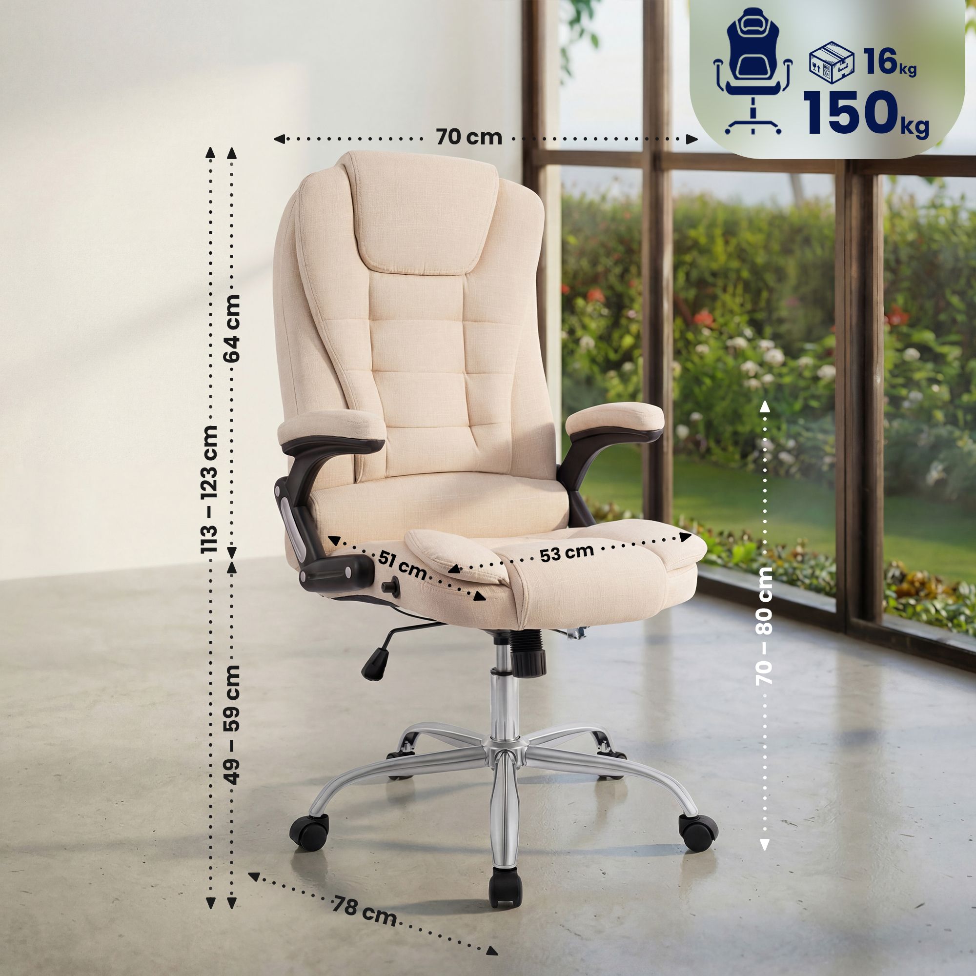 Silla de Oficina Thor de Tela