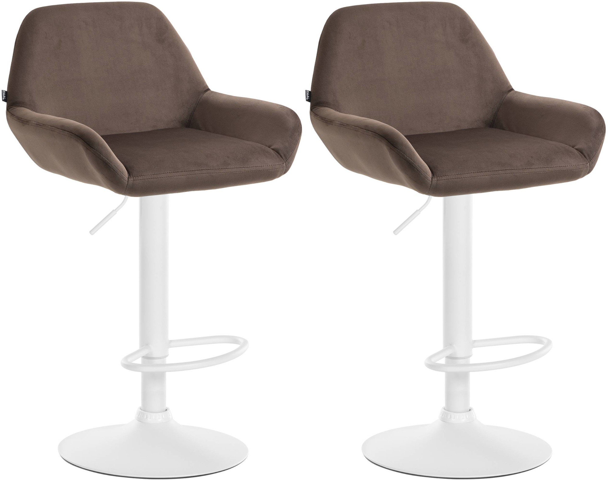 Set de 2 Taburetes de cocina Braga en terciopelo