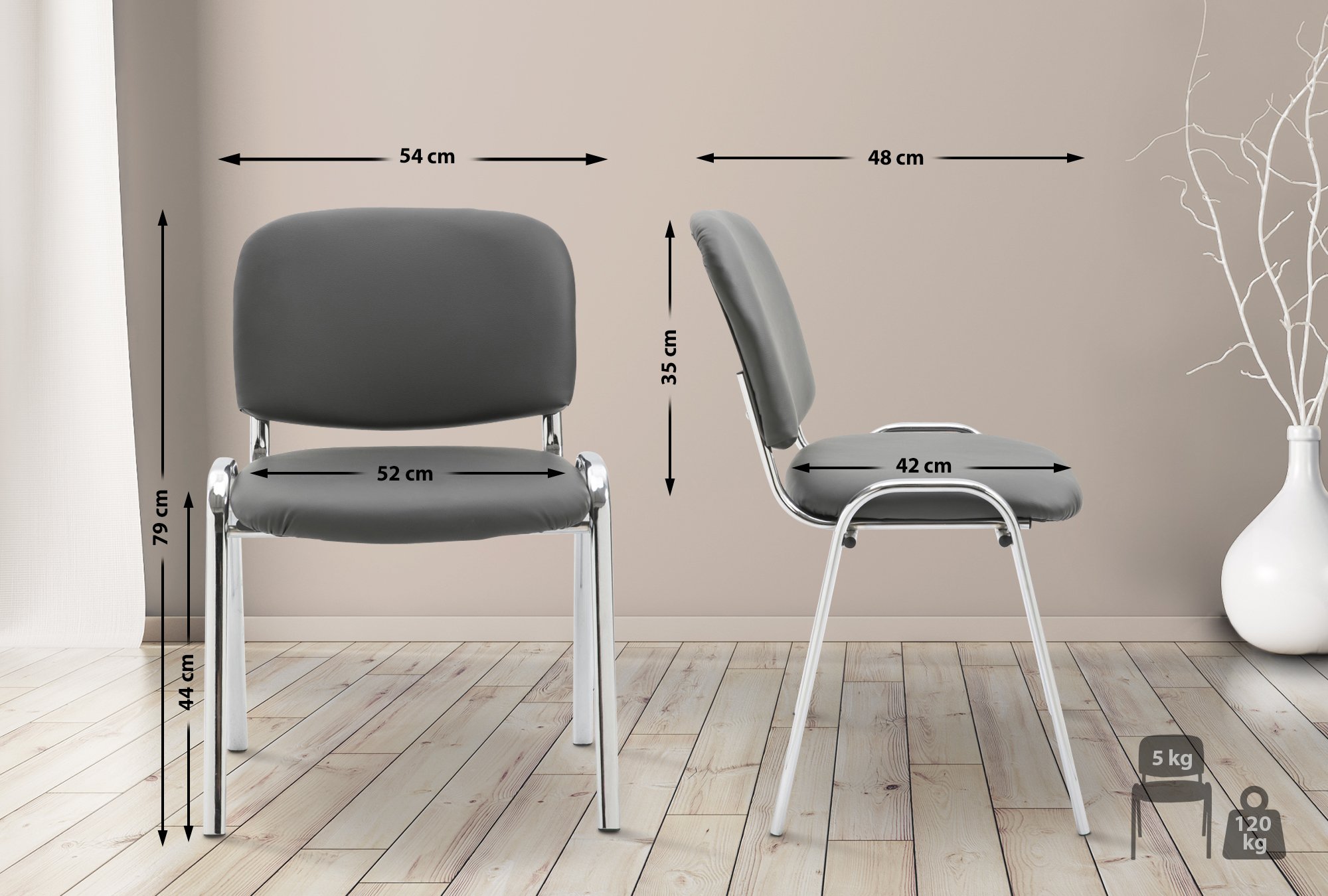 Silla De Conferencia Ken Chrom