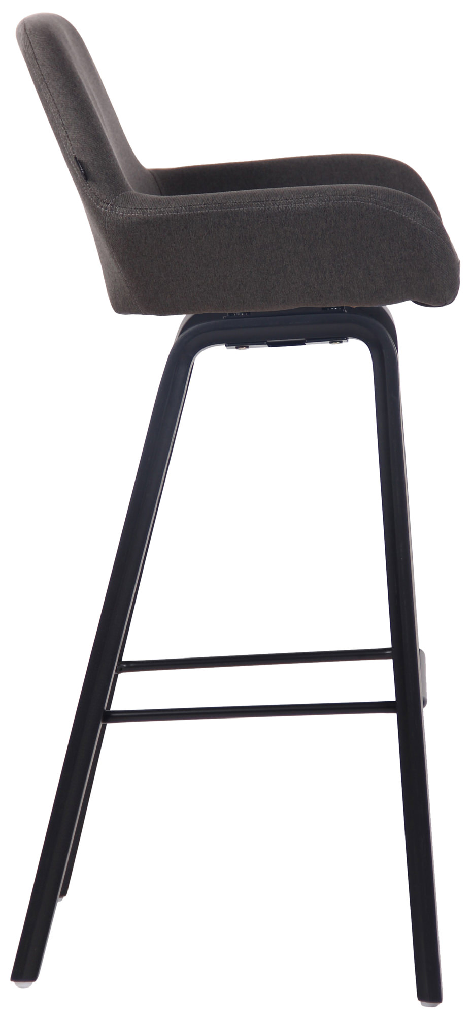 Taburete de bar Newnan de 4 patas con estructura de tela