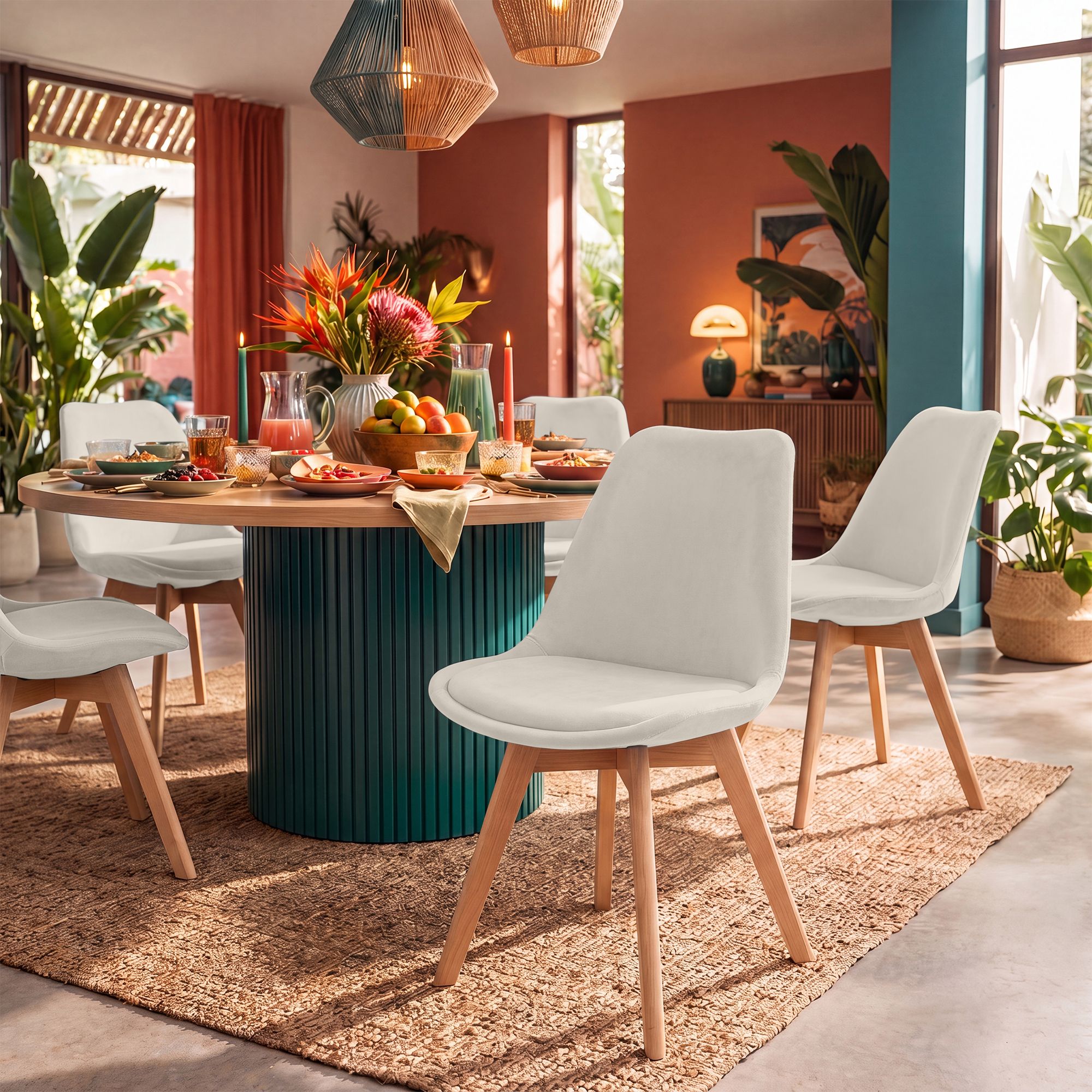 Silla de comedor Linares elegante, cómoda y fácil de limpiar Ideal para tu hogar