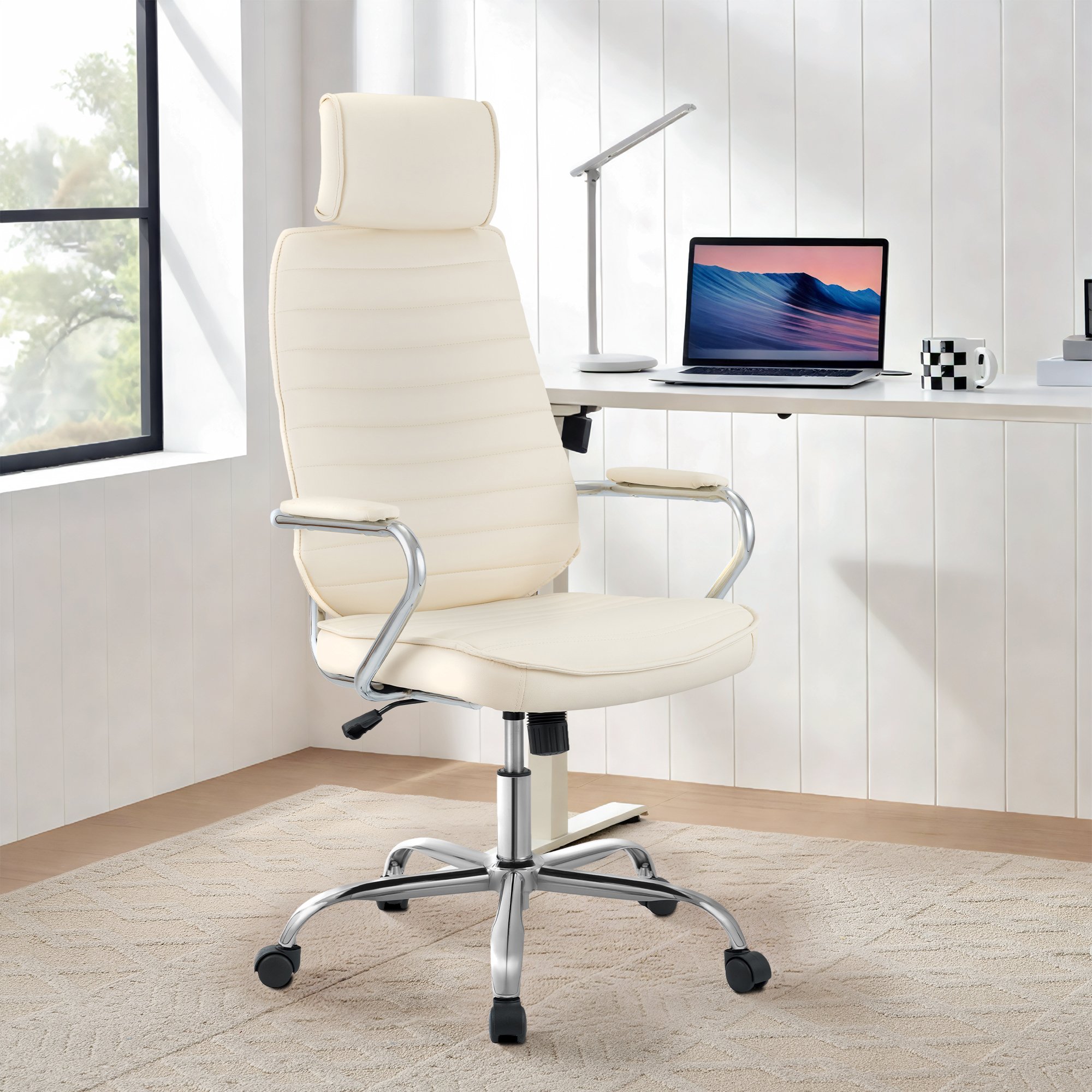 Silla de Oficina Rako de Cuero Sintético