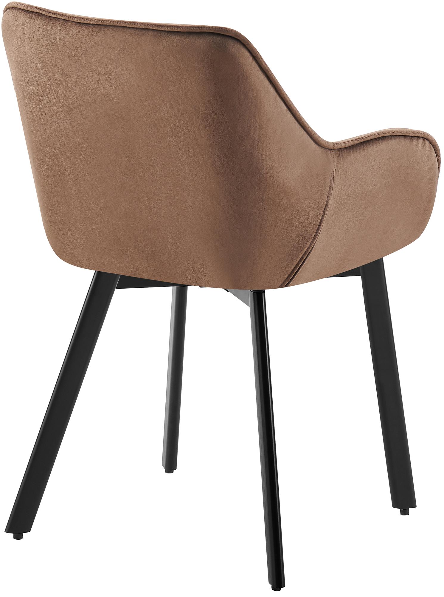 Juego de 2 Sillas de Comedor Antigo Giratorias de Terciopelo