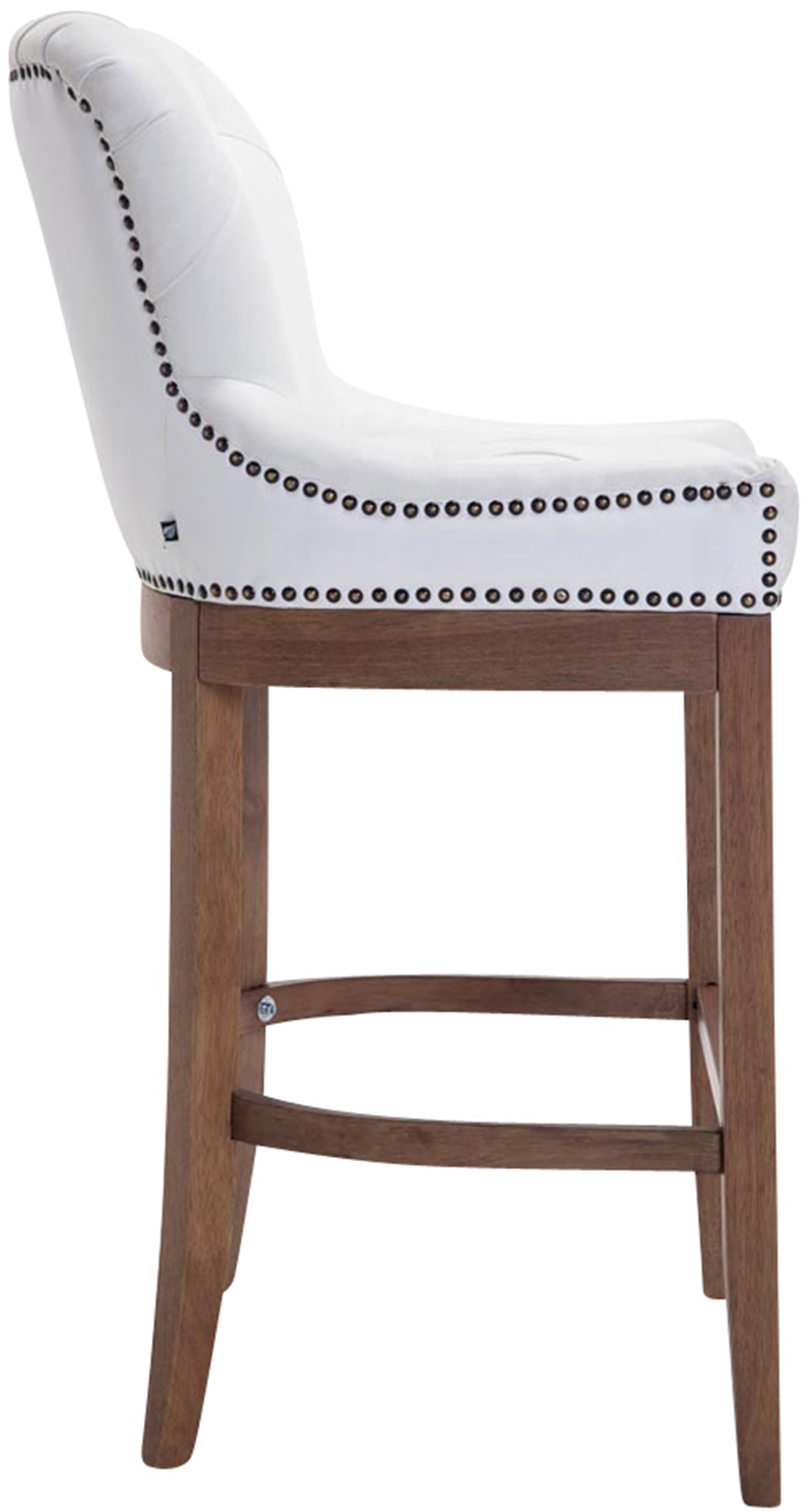 Taburete Lakewood Cuero Aútentico & Madera Clara