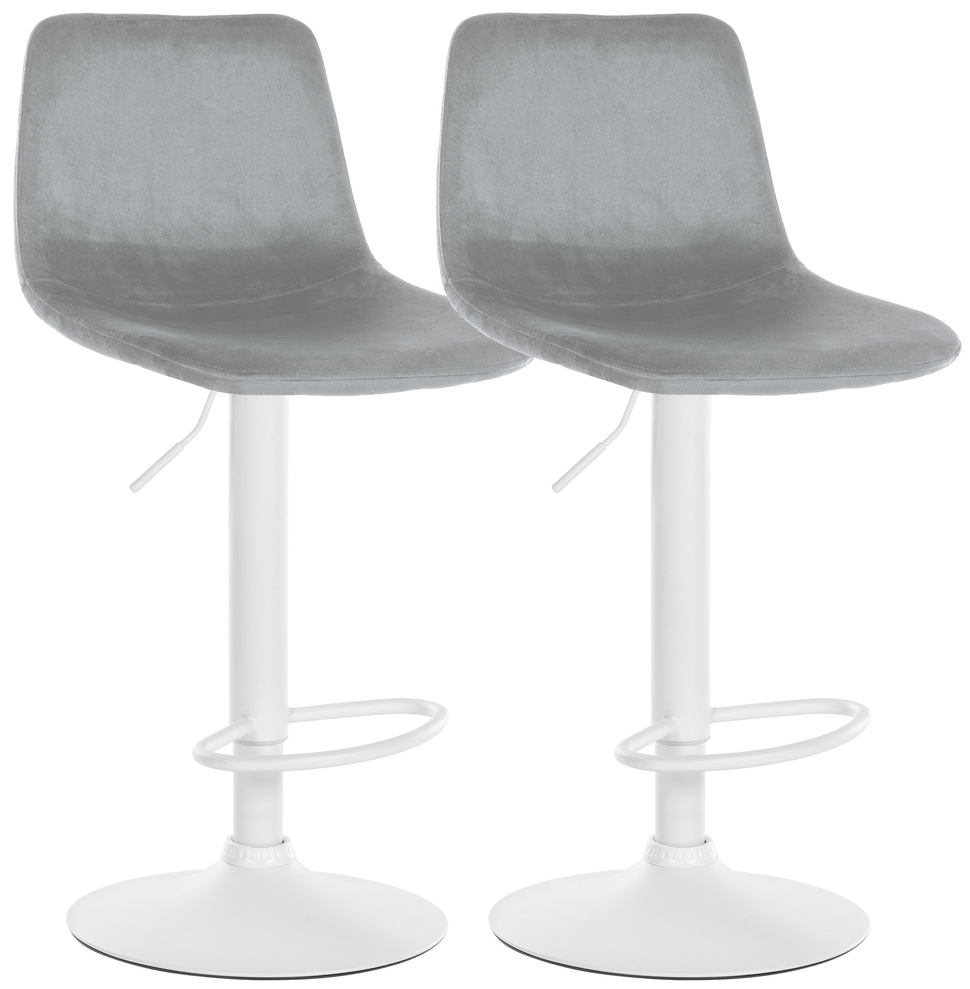 Set de 2 taburetes de bar Divo en terciopelo
