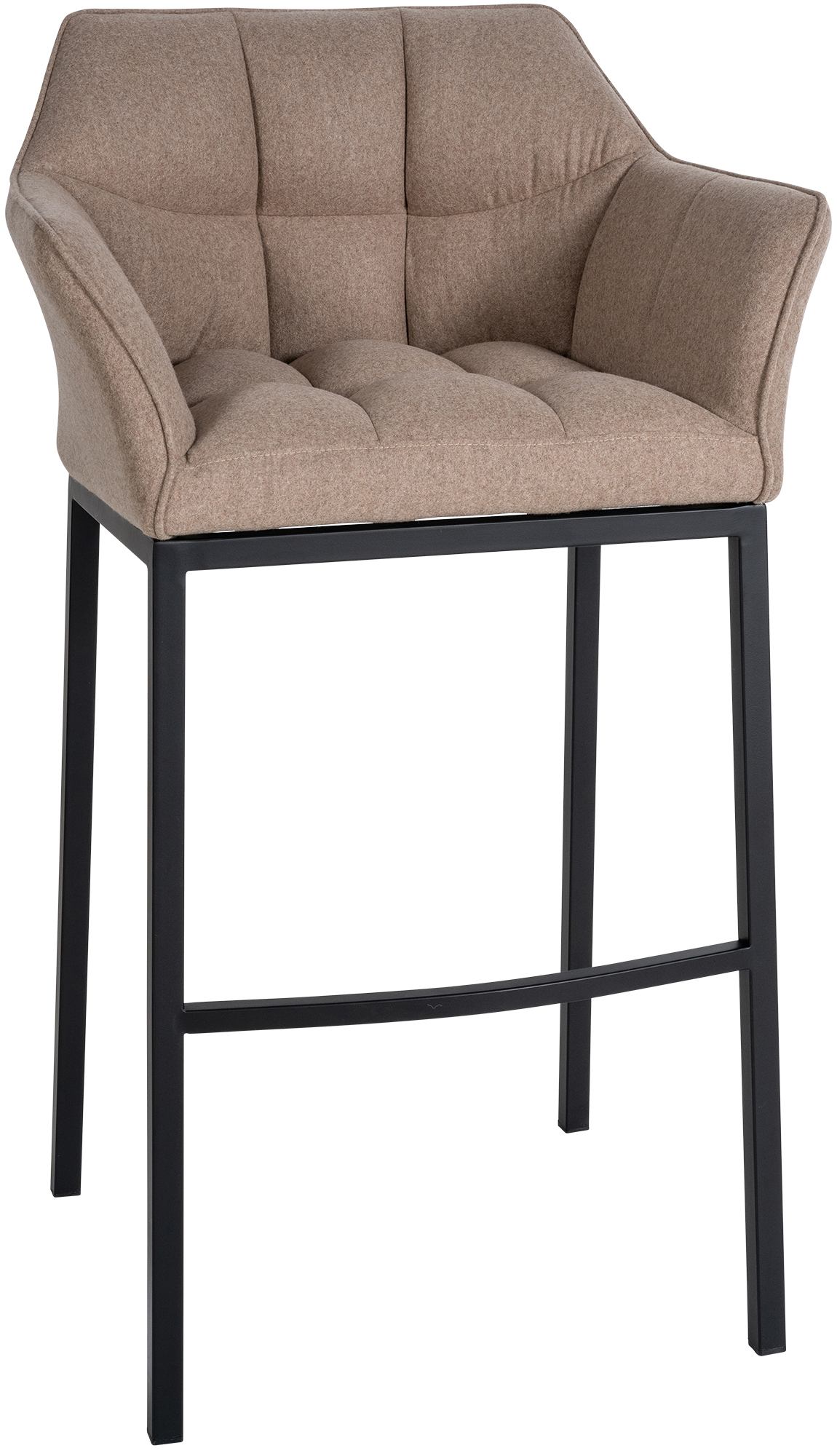 Taburete de Bar Damaso con Fieltro y Base de Cuatro Patas