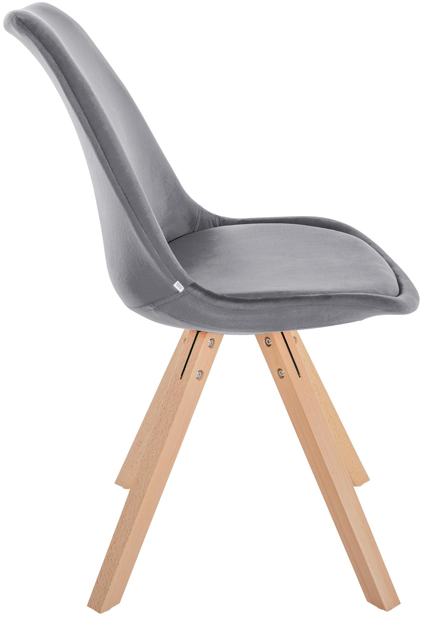 Silla de salón Sofia tapizada en terciopelo
