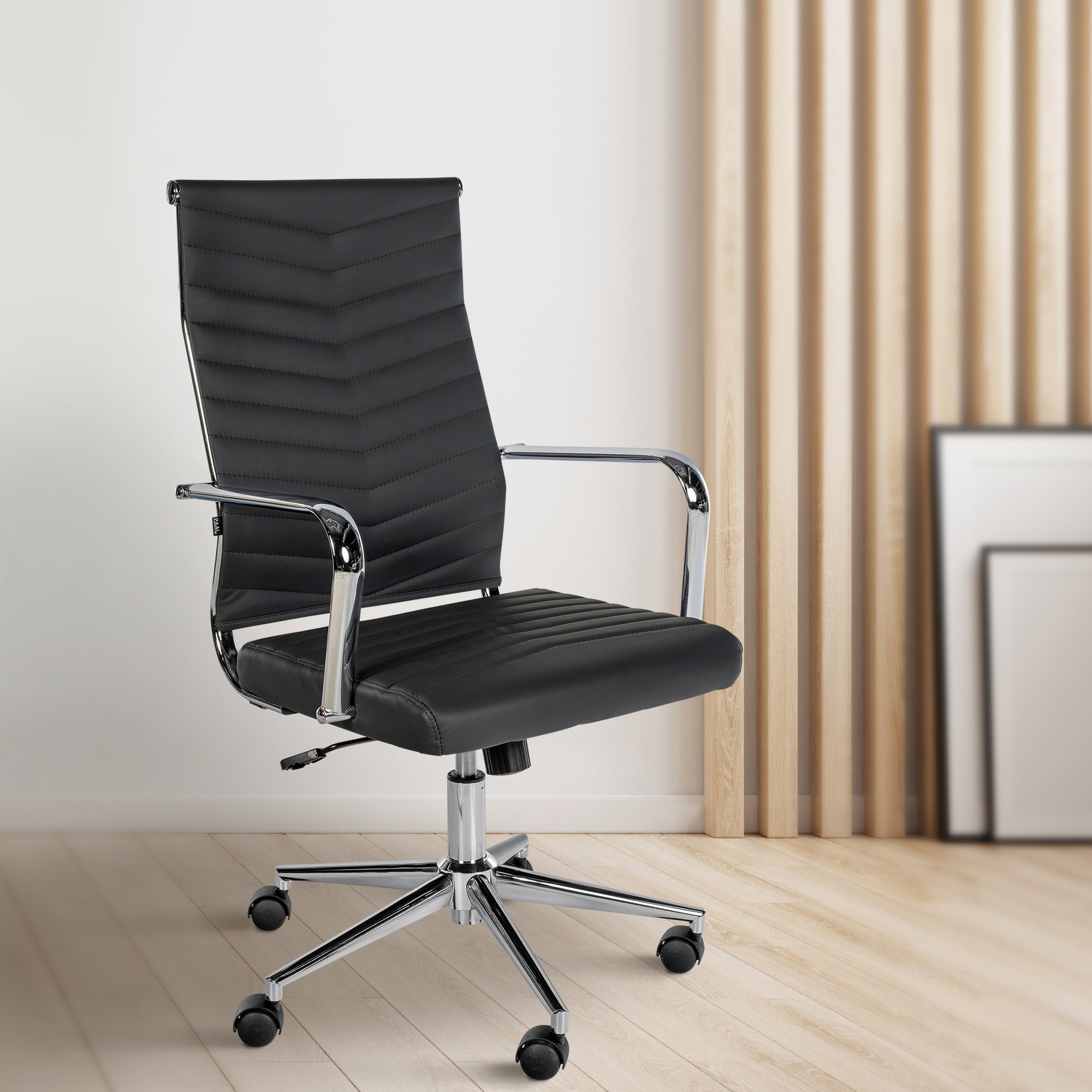 Silla de oficina de piel sintética Canby