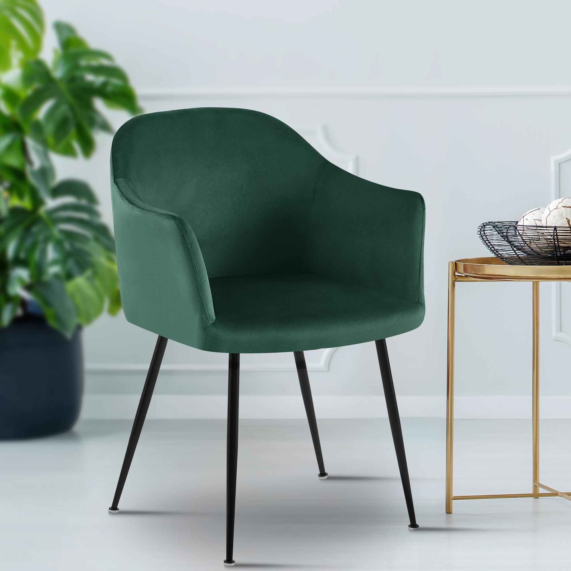 Silla de comedor de terciopelo Jaysie