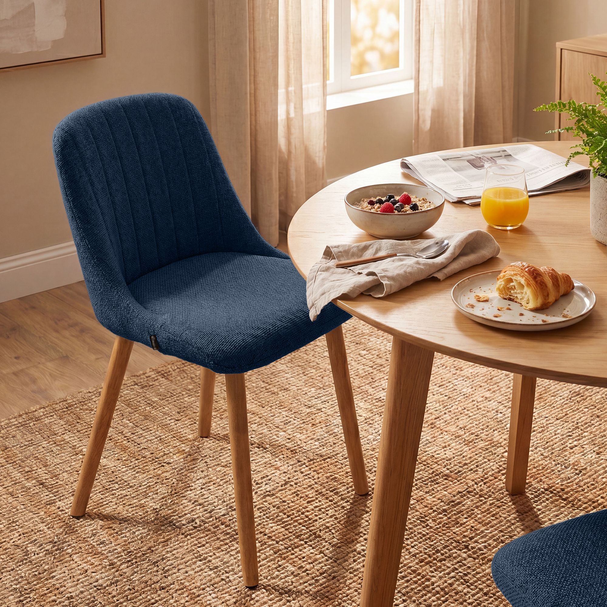 Silla de comedor Arie tapizada