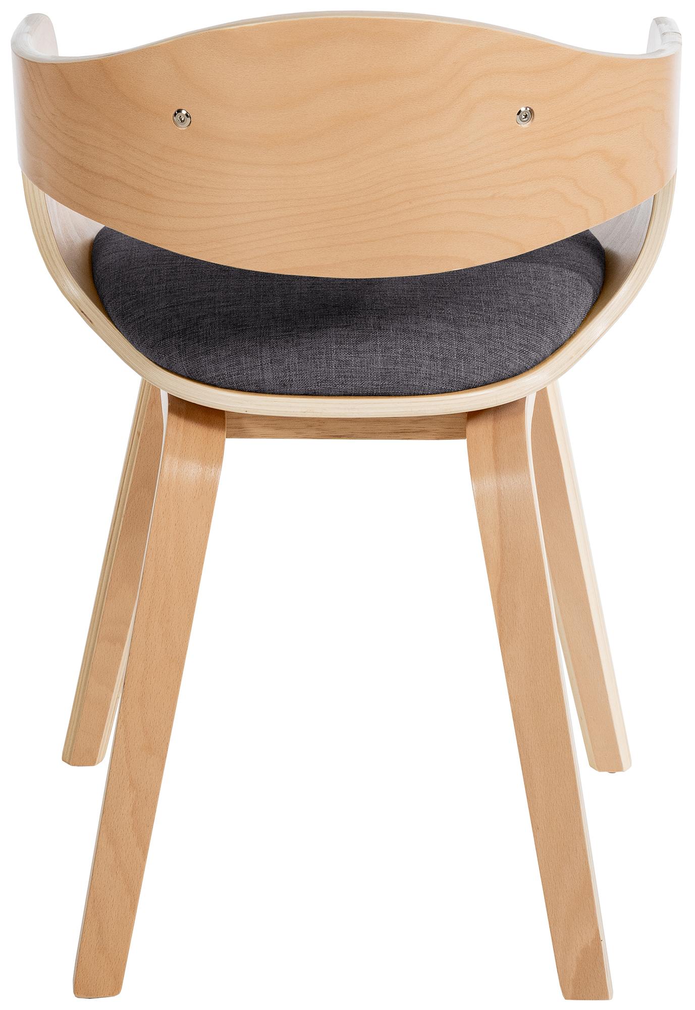 Set de 2 sillas de comedor Kingston de tela y madera