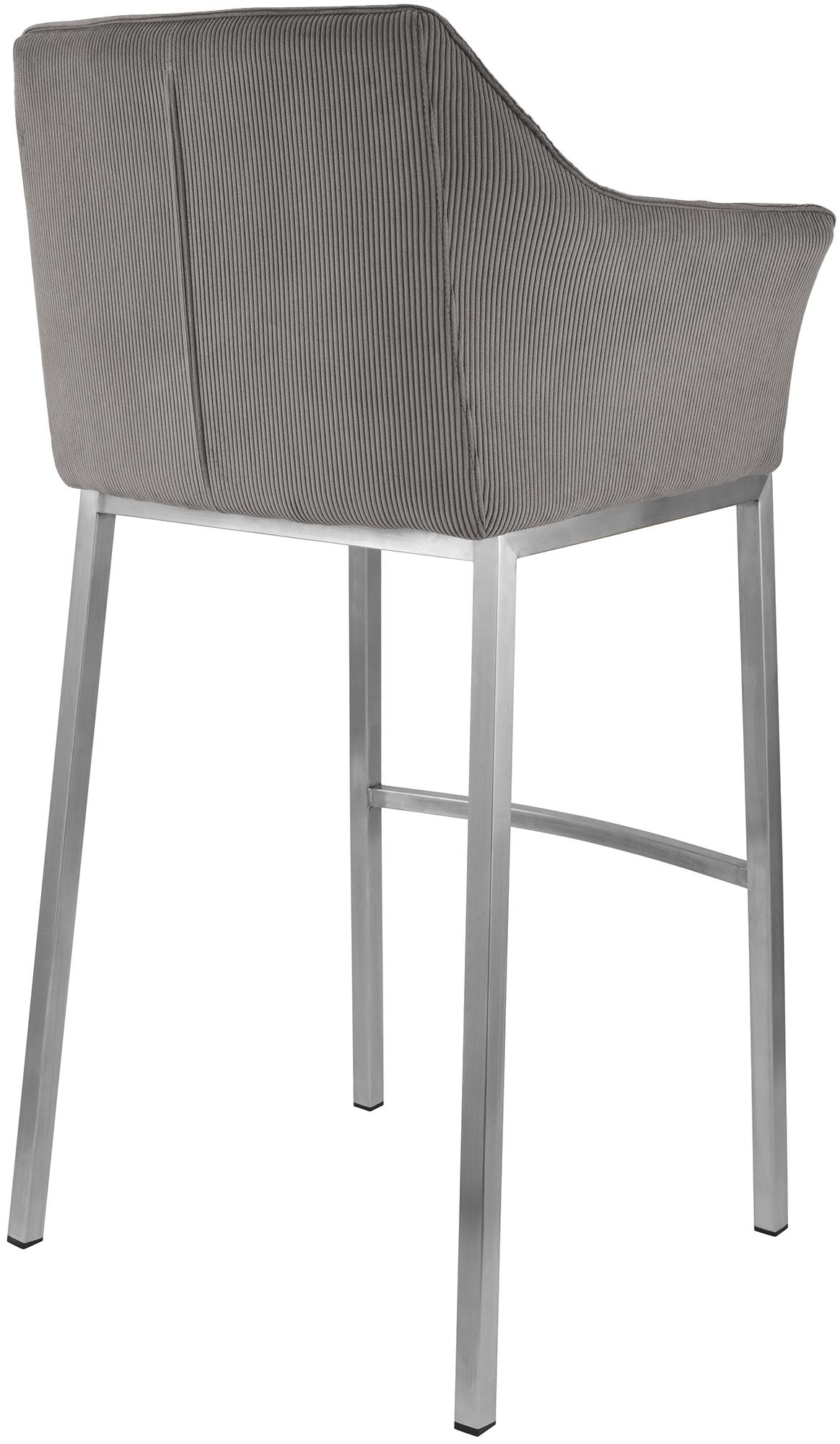 Taburete de bar Damaso Cord con base de cuatro patas