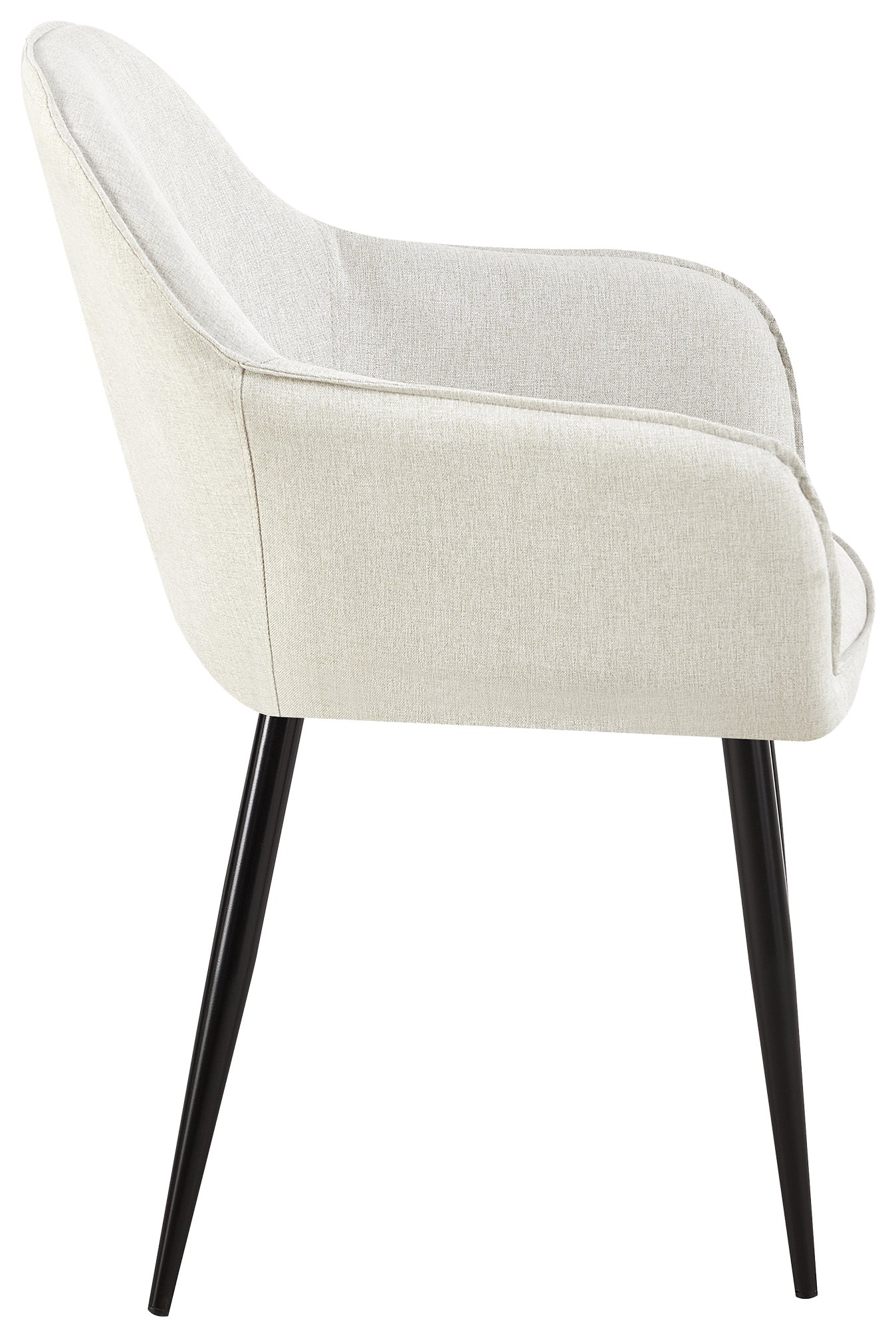 Silla de comedor Boise tapizada en tela