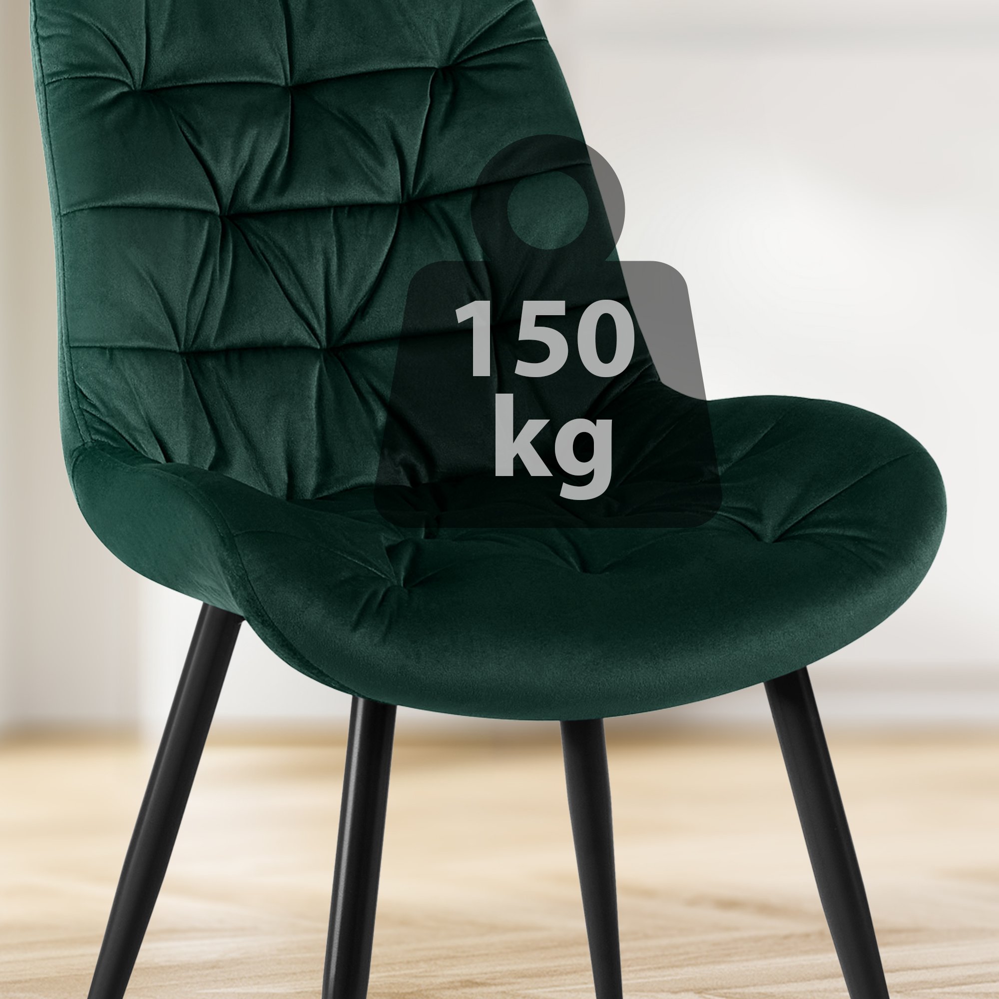 Silla de comedor de terciopelo Rossford