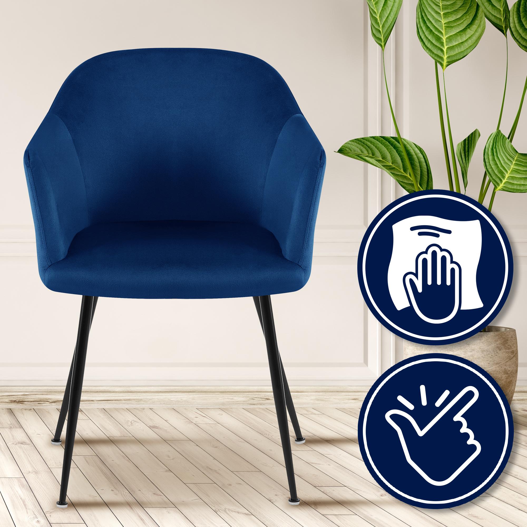 Silla de comedor de terciopelo Jaysie