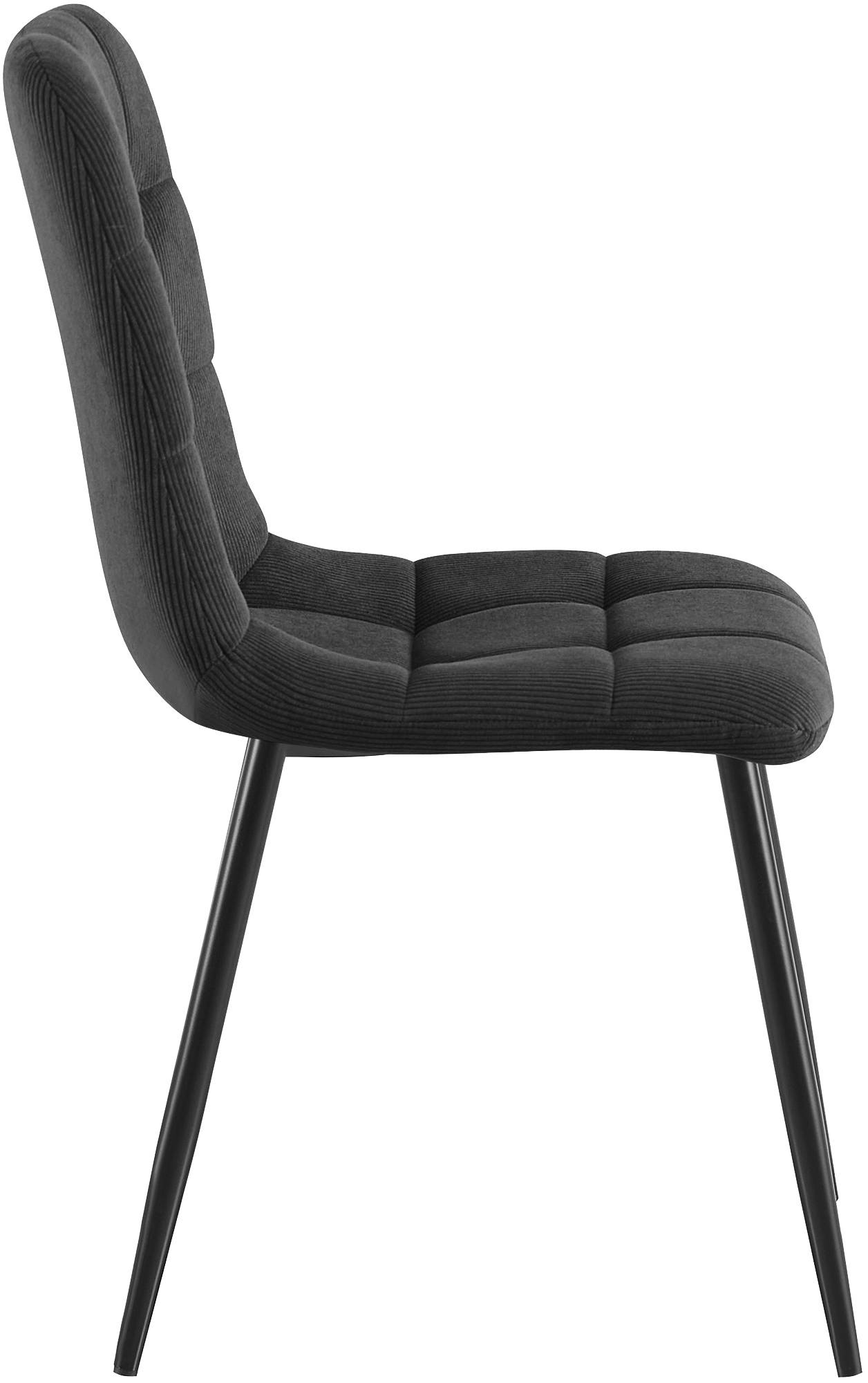 Set de 2 sillas de comedor Antibes de pana