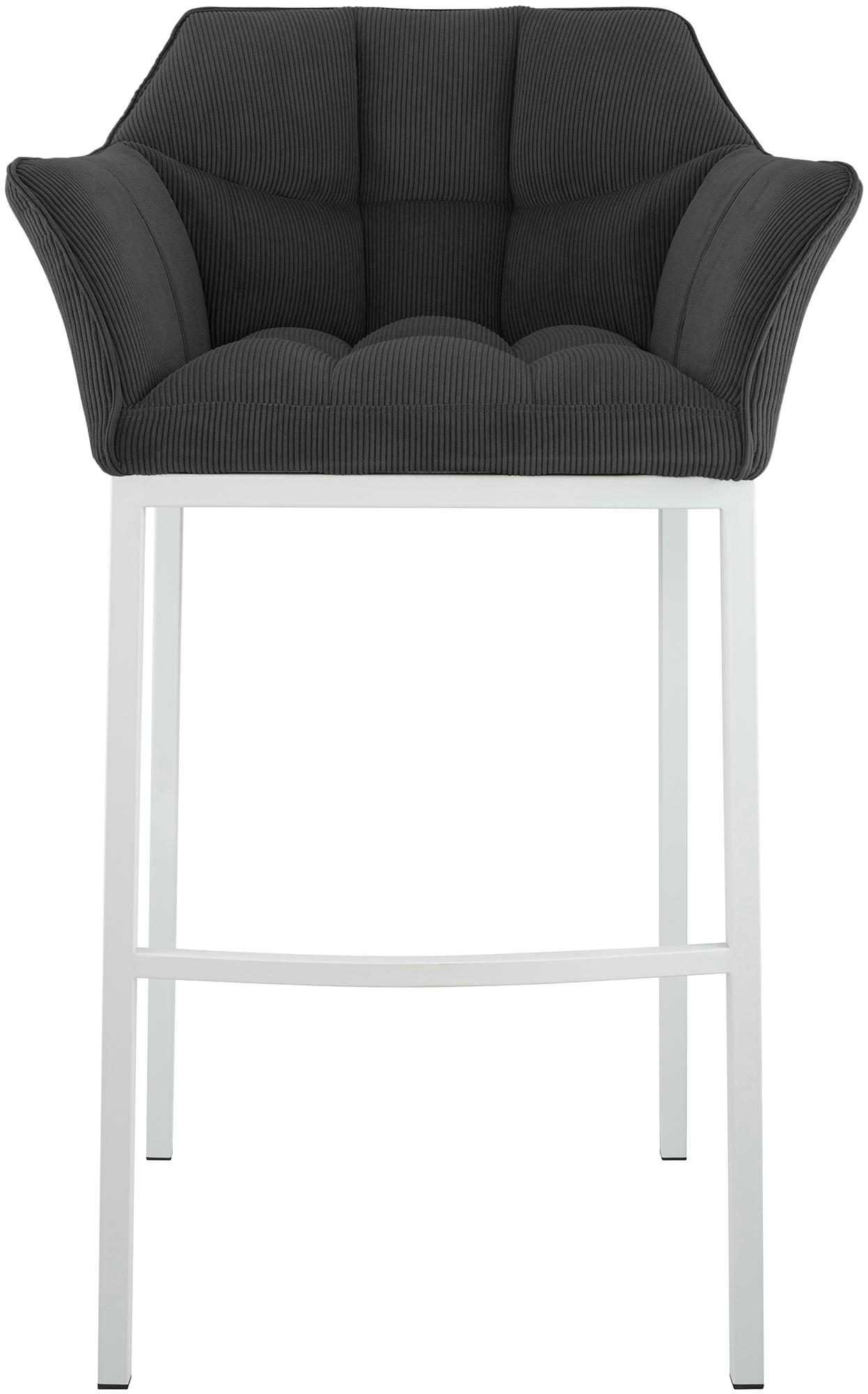 Taburete de bar Damaso Cord con base de cuatro patas