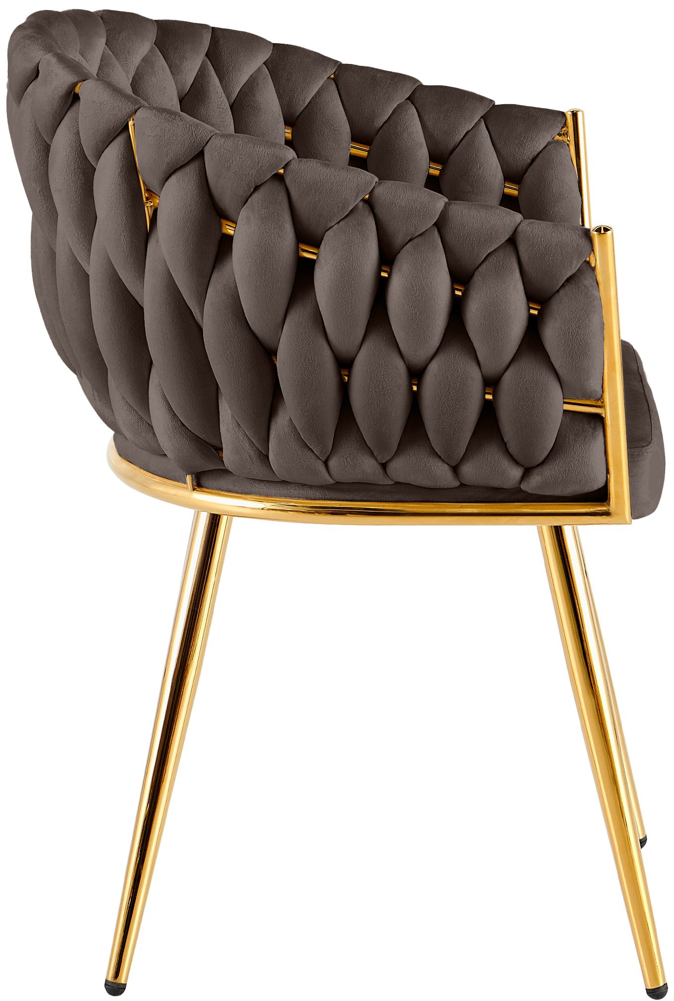 Silla de comedor Molise terciopelo dorado elegante y cómoda para tu hogar